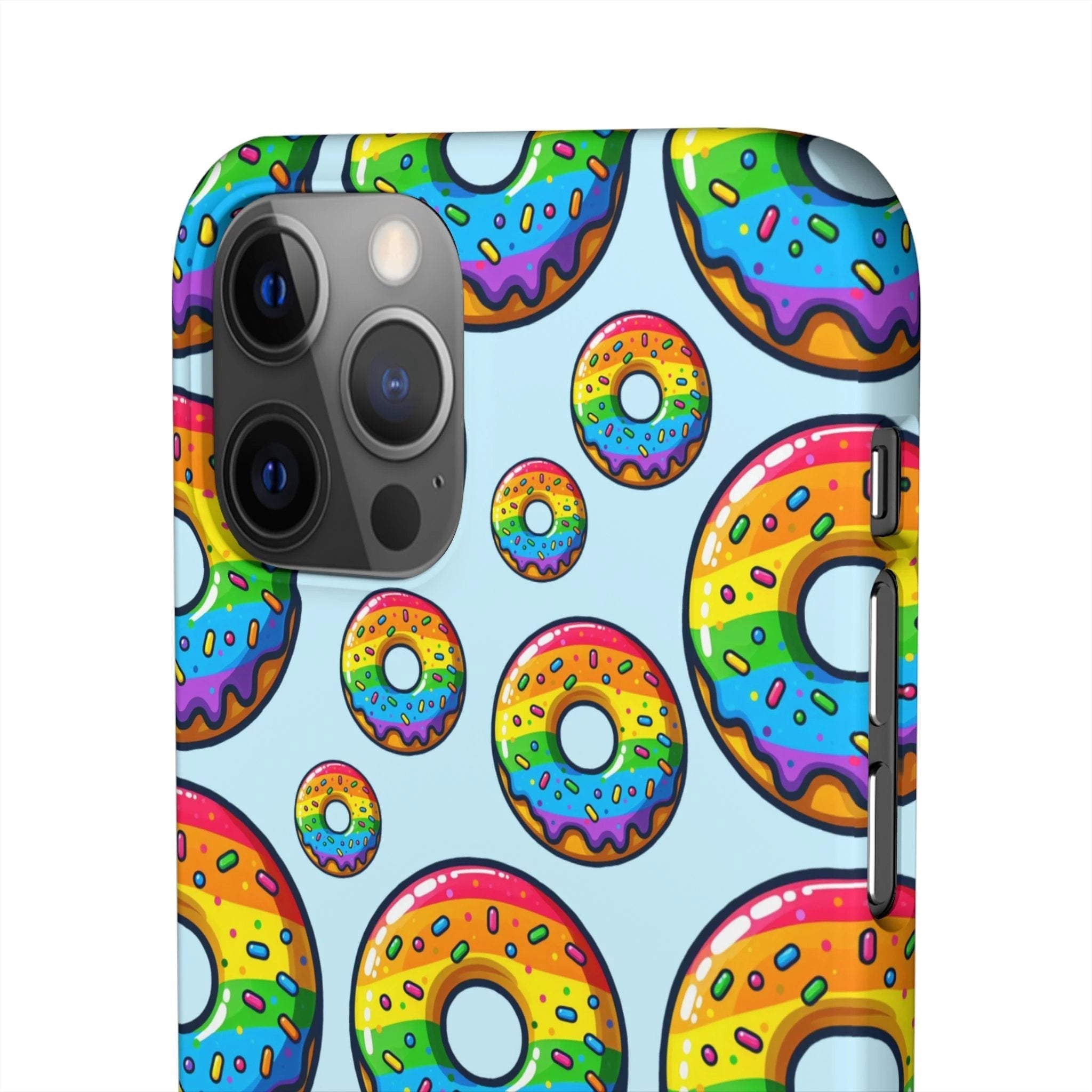 Bespattered Facade Rainbow Sprinkle Donut Snap Case by Bespattered Facade