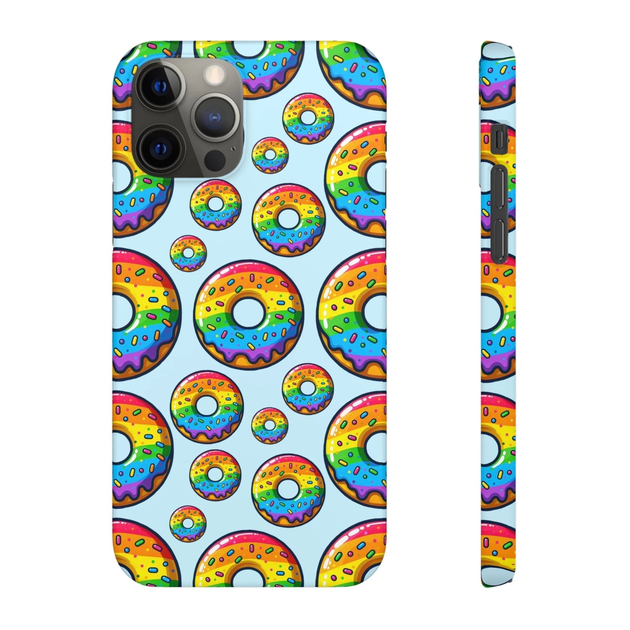 Bespattered Facade Rainbow Sprinkle Donut Snap Case by Bespattered Facade