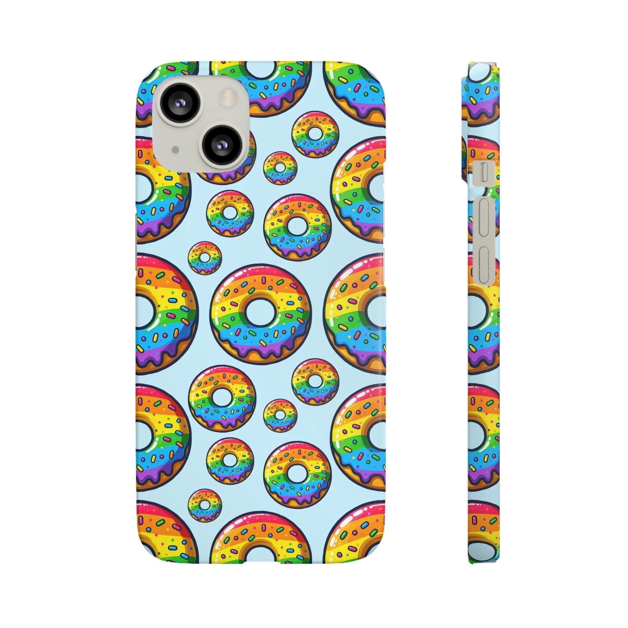 Bespattered Facade Rainbow Sprinkle Donut Snap Case by Bespattered Facade
