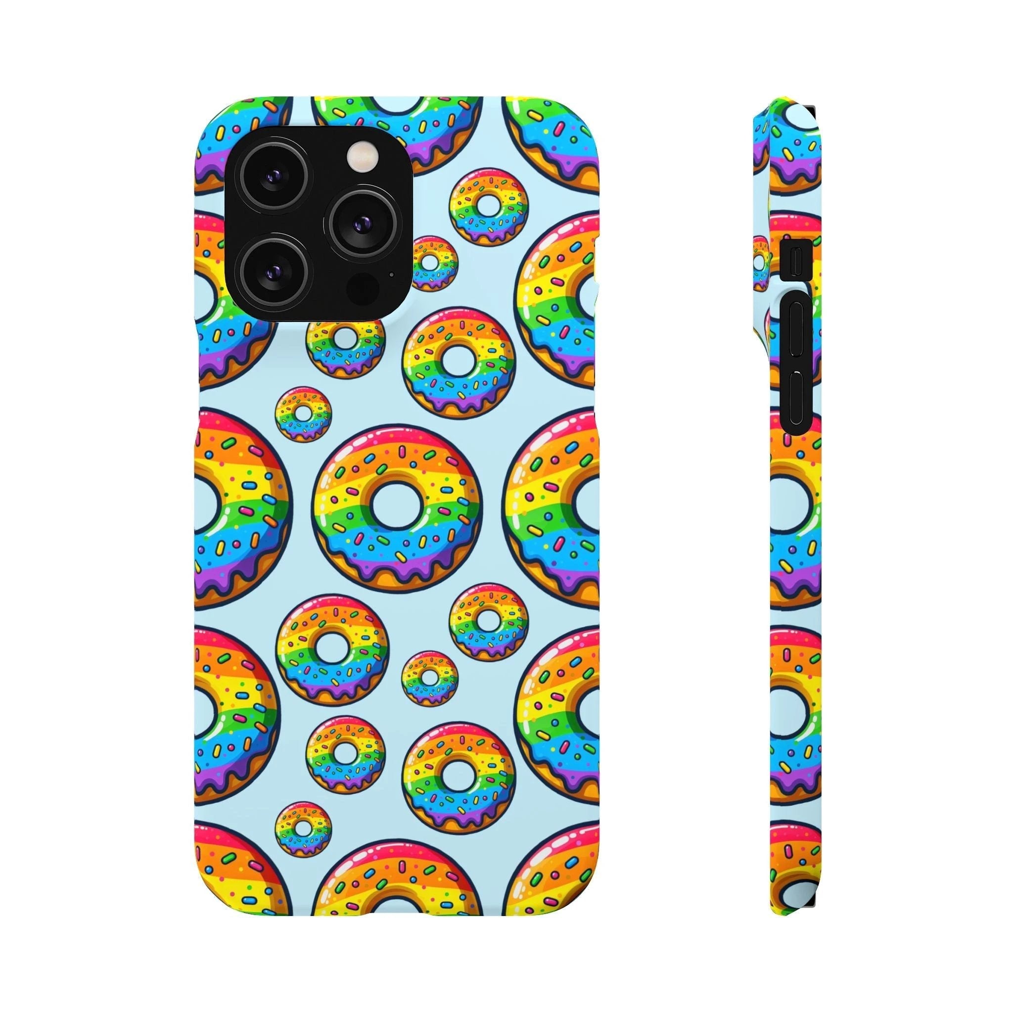Bespattered Facade Rainbow Sprinkle Donut Snap Case by Bespattered Facade