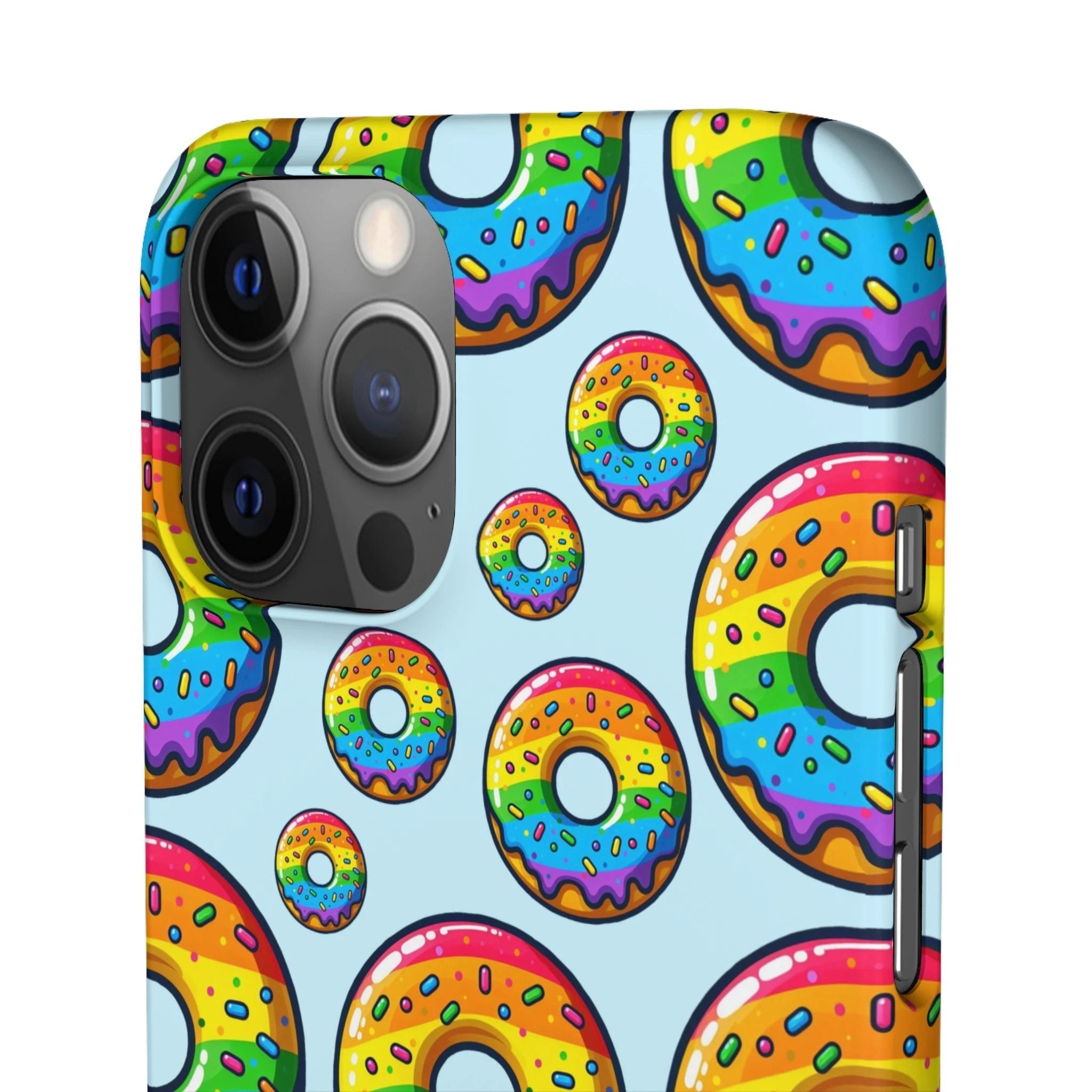 Bespattered Facade Rainbow Sprinkle Donut Snap Case by Bespattered Facade