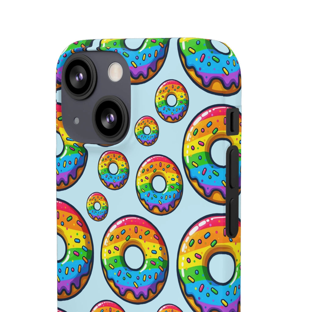 Bespattered Facade Rainbow Sprinkle Donut Snap Case by Bespattered Facade