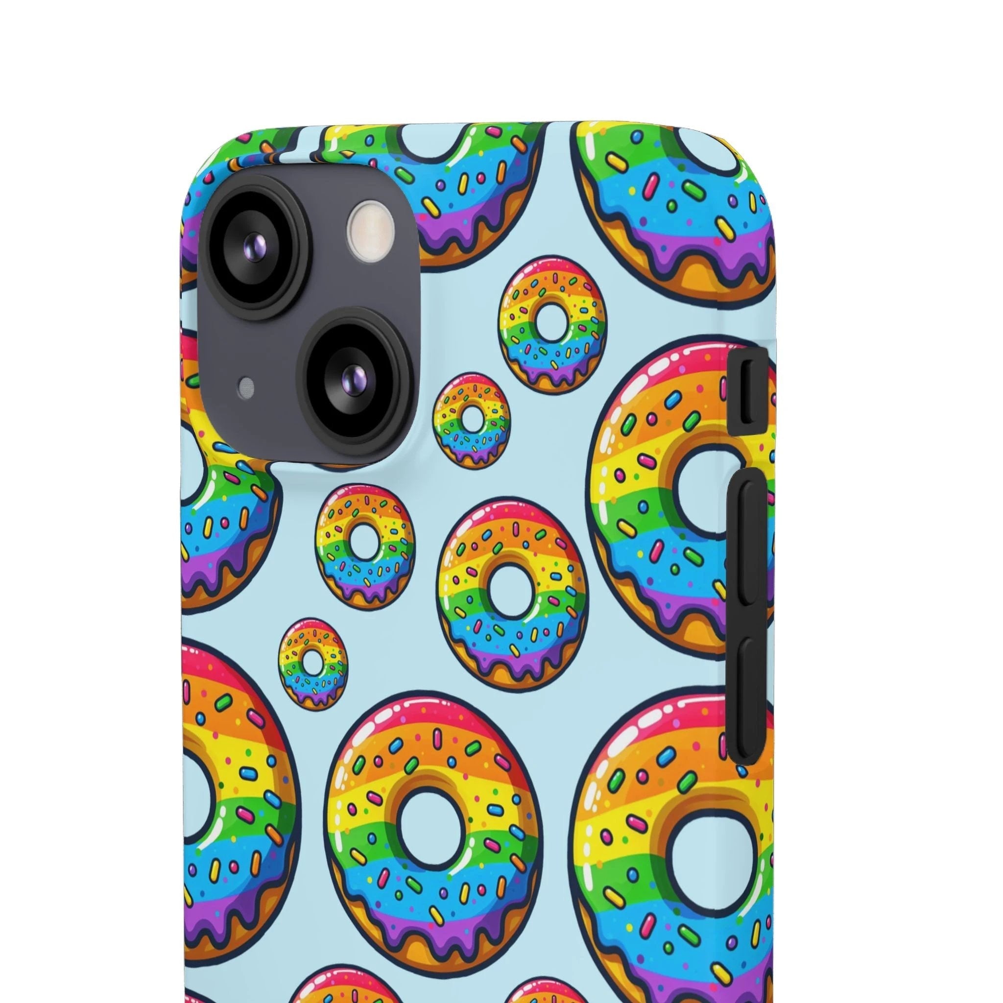 Bespattered Facade Rainbow Sprinkle Donut Snap Case by Bespattered Facade