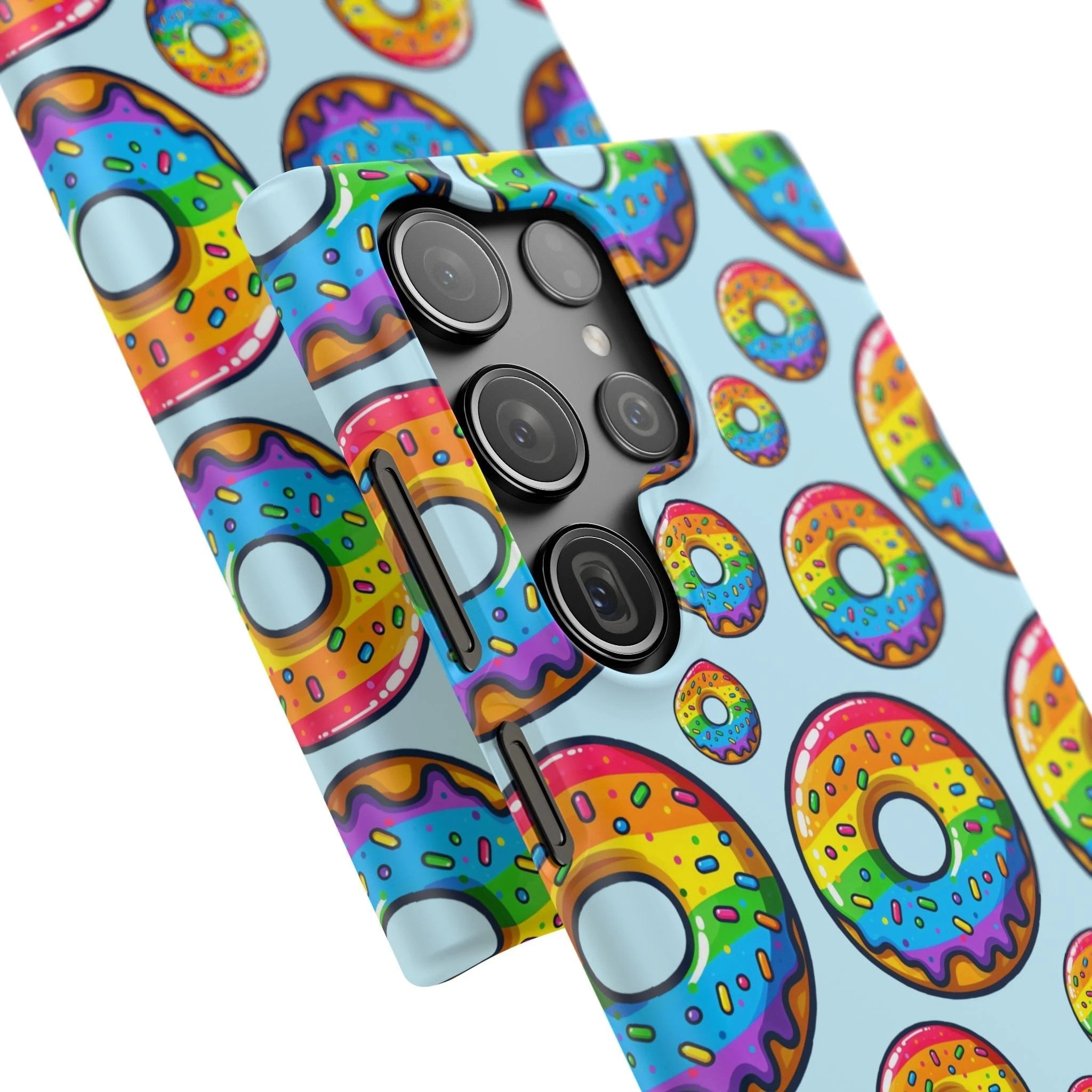 Bespattered Facade Rainbow Sprinkle Donut Snap Case by Bespattered Facade