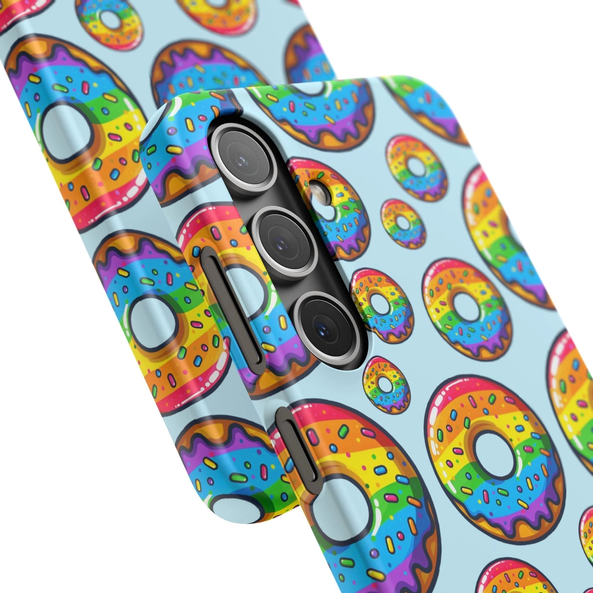 Bespattered Facade Rainbow Sprinkle Donut Snap Case by Bespattered Facade