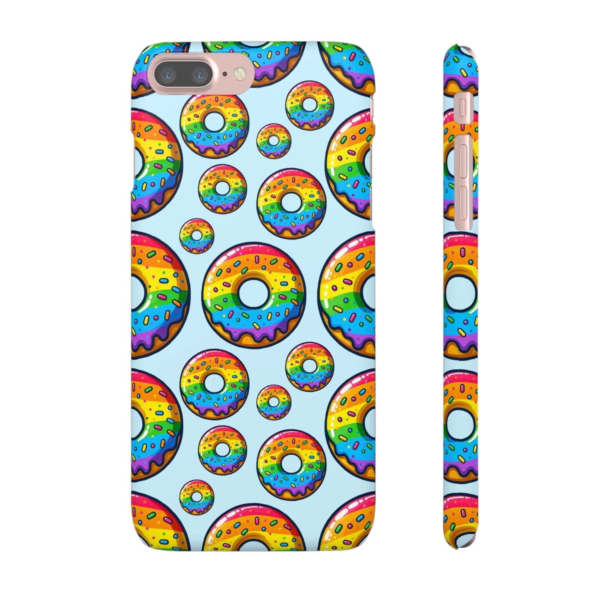 Bespattered Facade Rainbow Sprinkle Donut Snap Case by Bespattered Facade