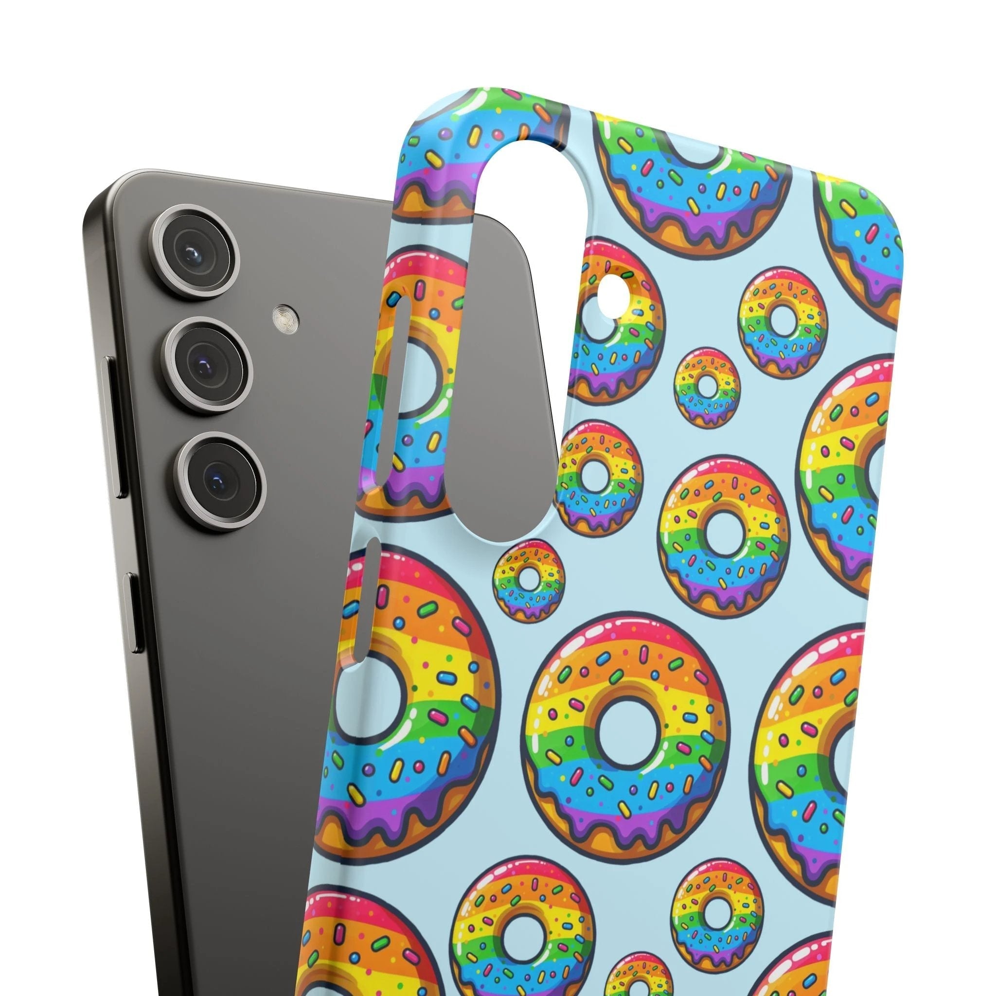 Bespattered Facade Rainbow Sprinkle Donut Snap Case by Bespattered Facade