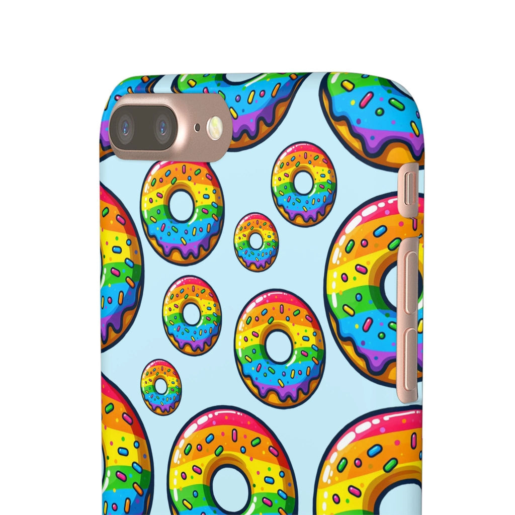Bespattered Facade Rainbow Sprinkle Donut Snap Case by Bespattered Facade