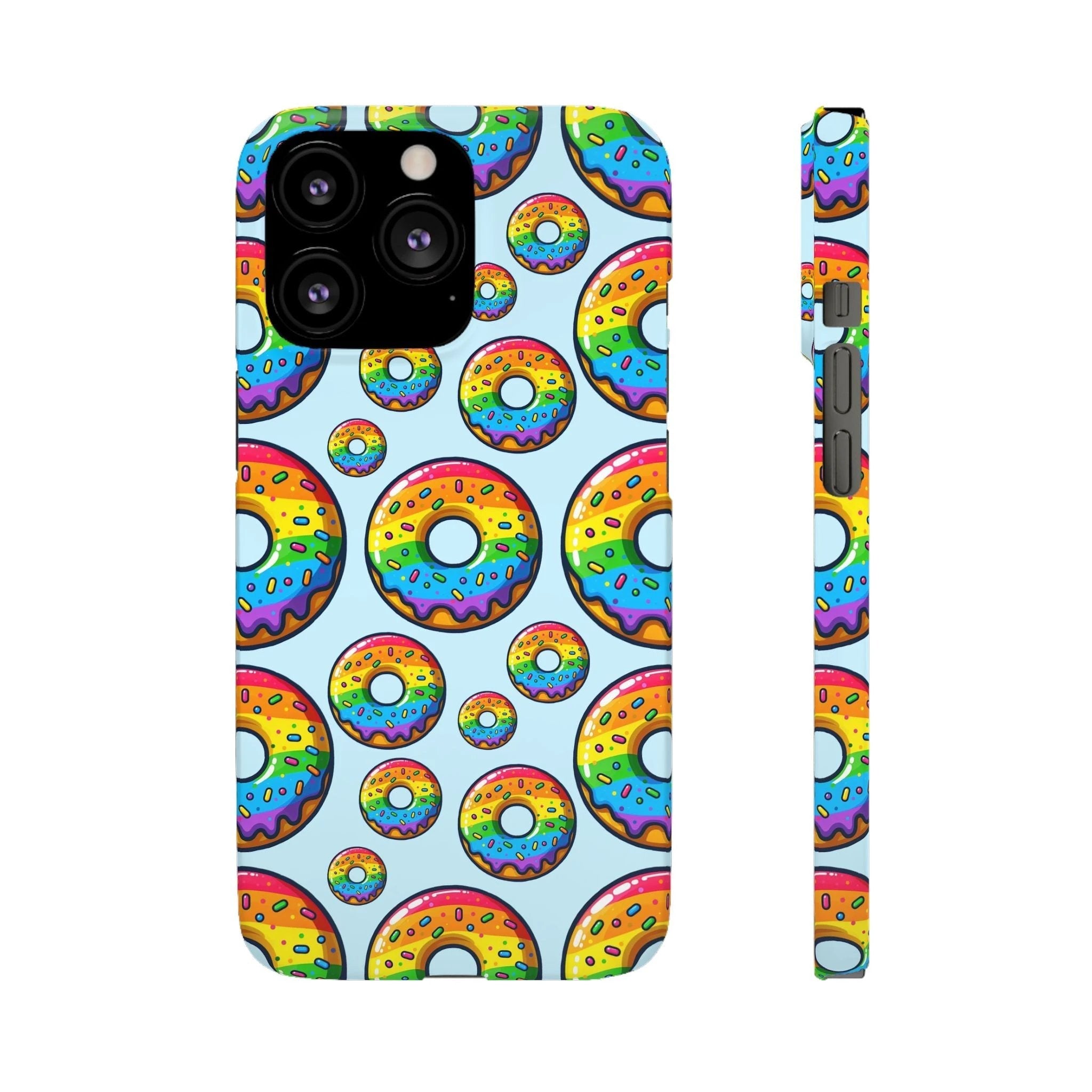 Bespattered Facade Rainbow Sprinkle Donut Snap Case by Bespattered Facade