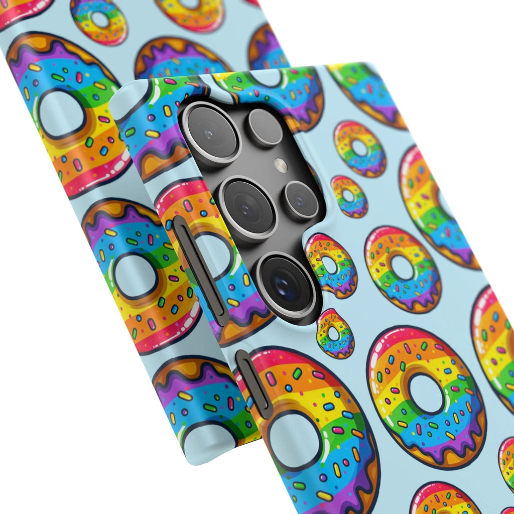 Bespattered Facade Rainbow Sprinkle Donut Snap Case by Bespattered Facade
