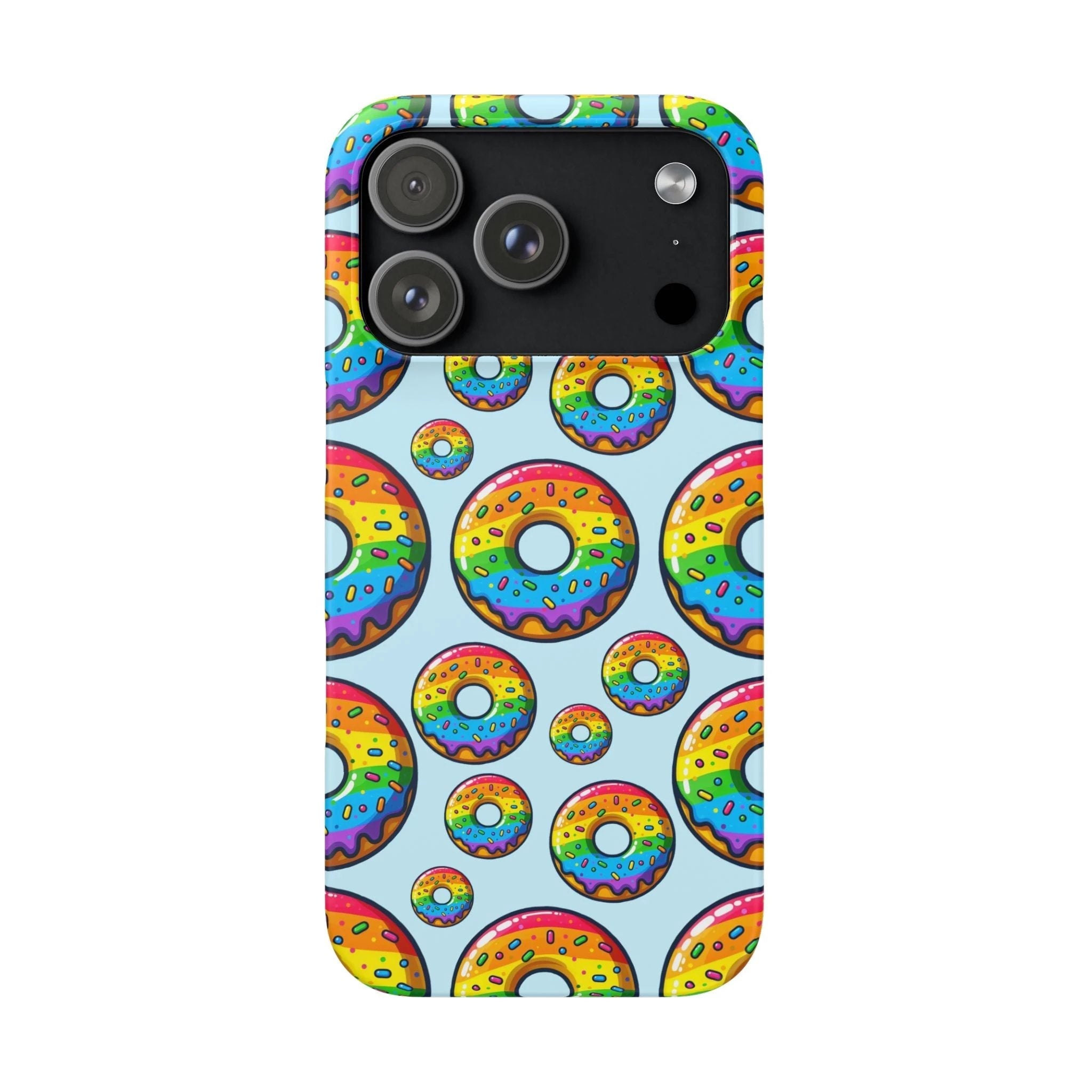 Bespattered Facade Rainbow Sprinkle Donut Snap Case by Bespattered Facade
