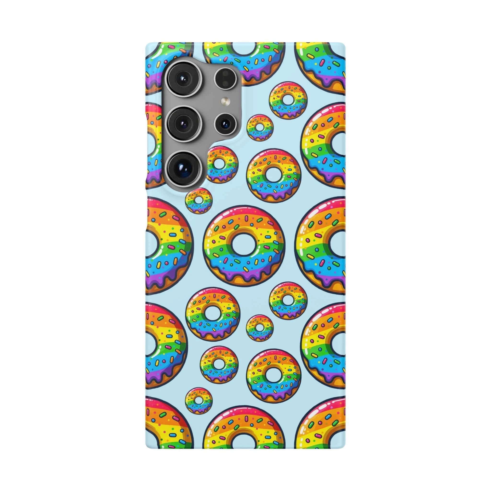 Bespattered Facade Rainbow Sprinkle Donut Snap Case by Bespattered Facade