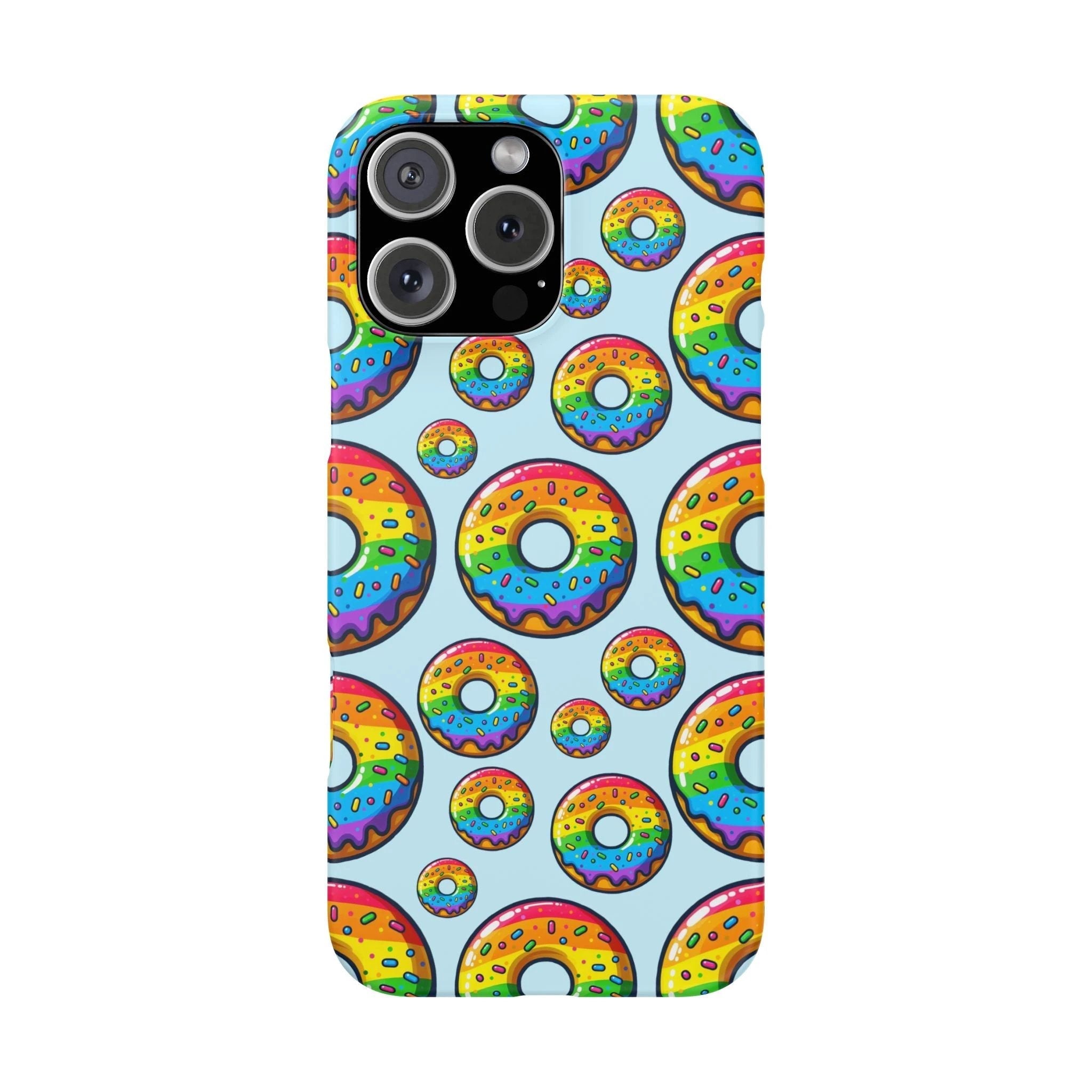 Bespattered Facade Rainbow Sprinkle Donut Snap Case by Bespattered Facade