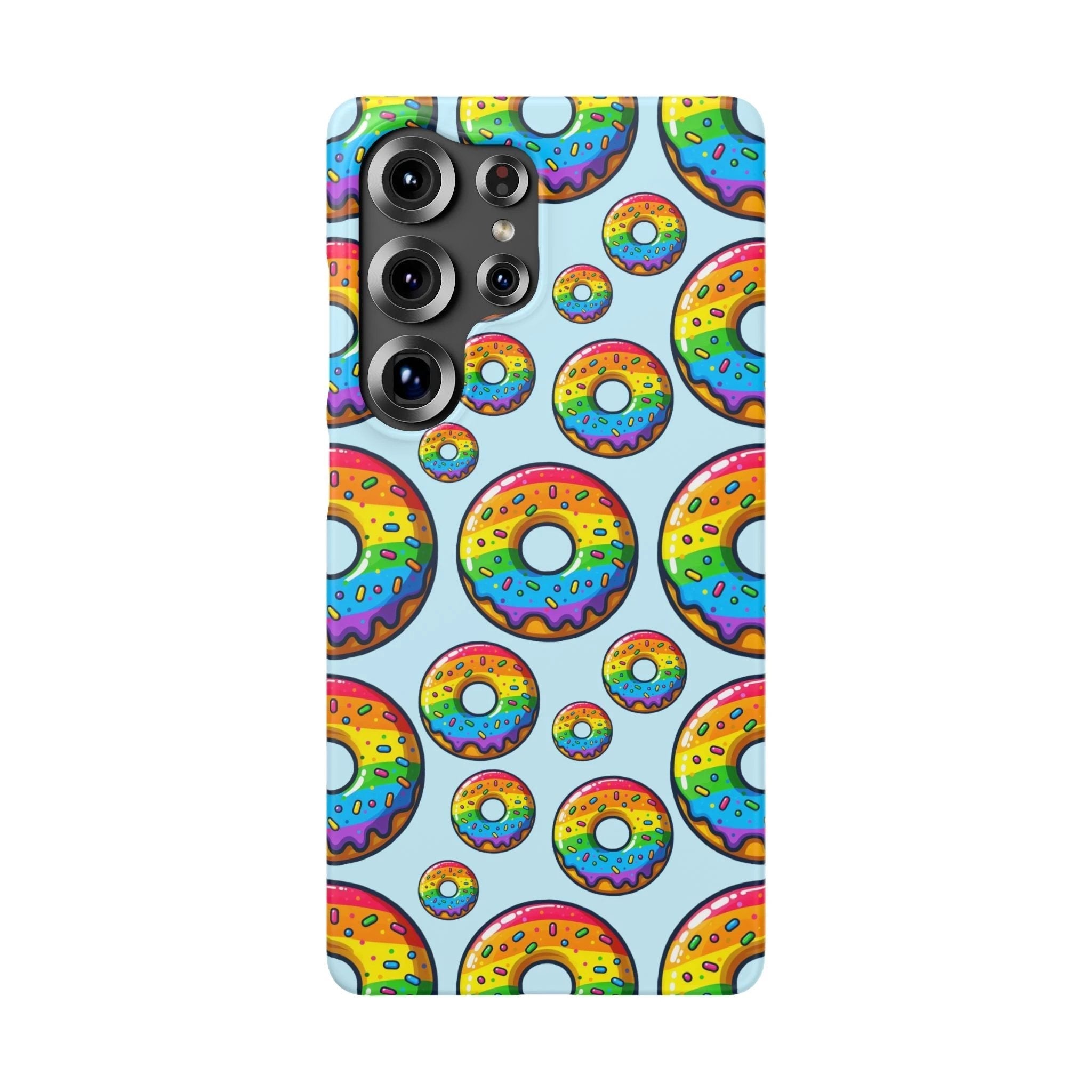 Bespattered Facade Rainbow Sprinkle Donut Snap Case by Bespattered Facade