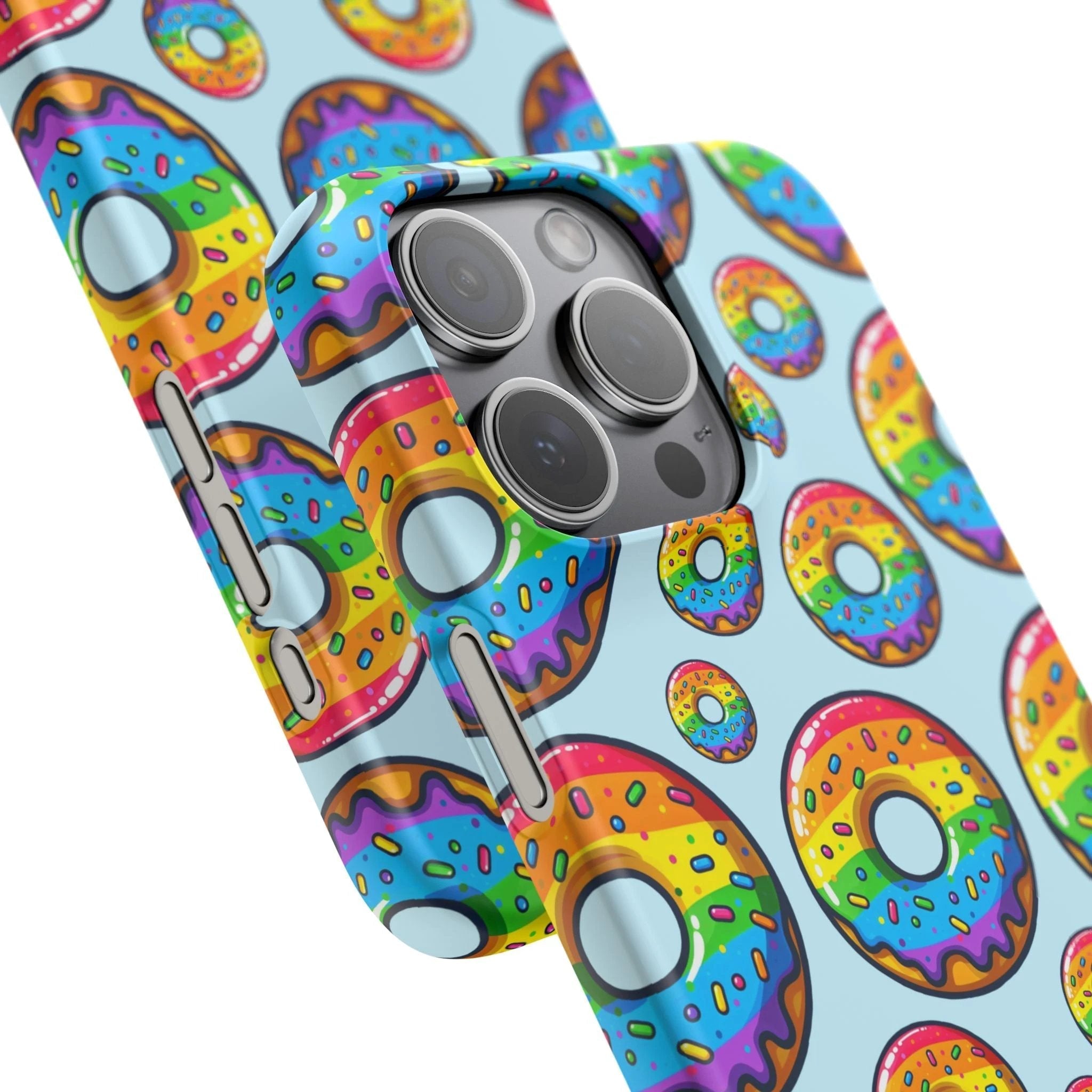 Bespattered Facade Rainbow Sprinkle Donut Snap Case by Bespattered Facade
