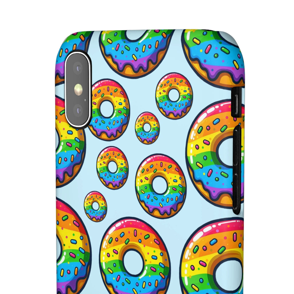 Bespattered Facade Rainbow Sprinkle Donut Snap Case by Bespattered Facade