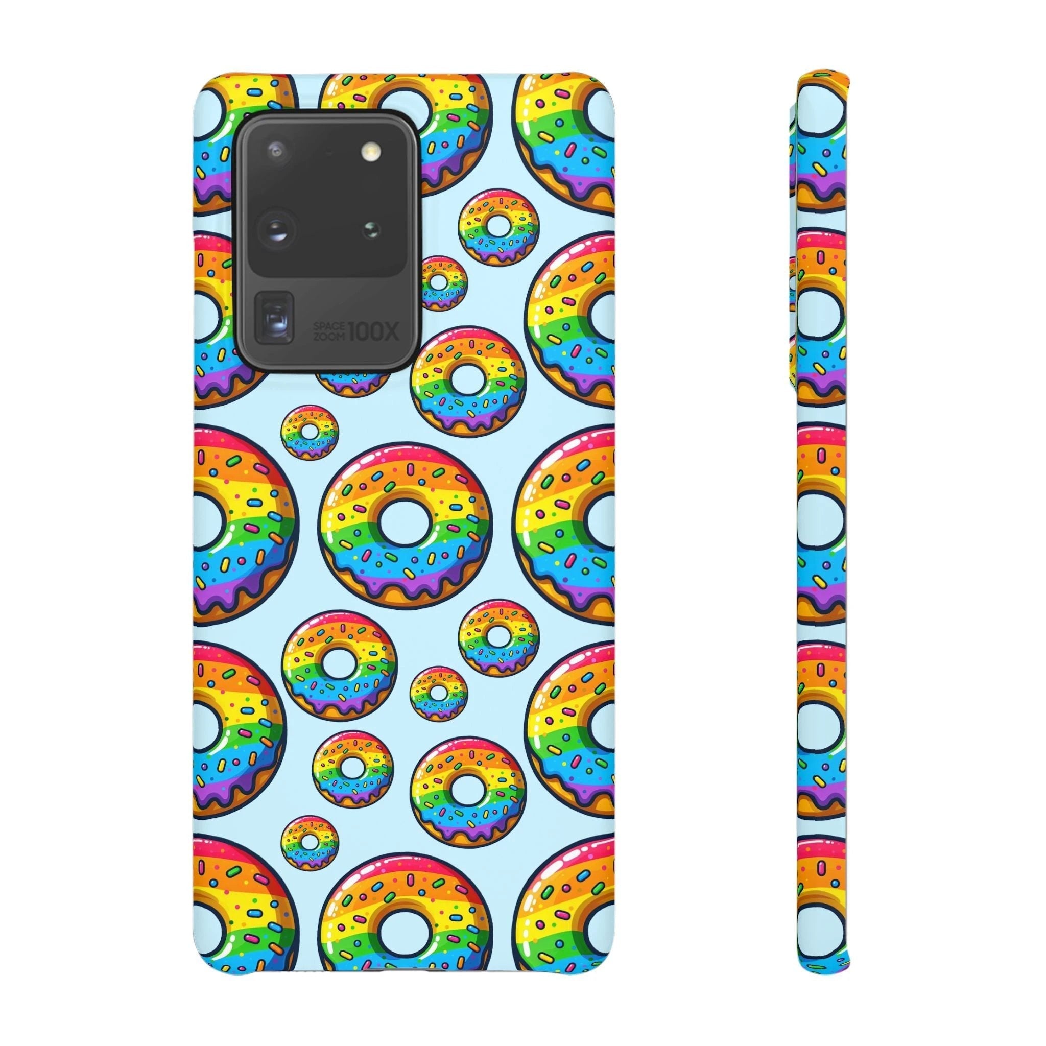 Bespattered Facade Rainbow Sprinkle Donut Snap Case by Bespattered Facade