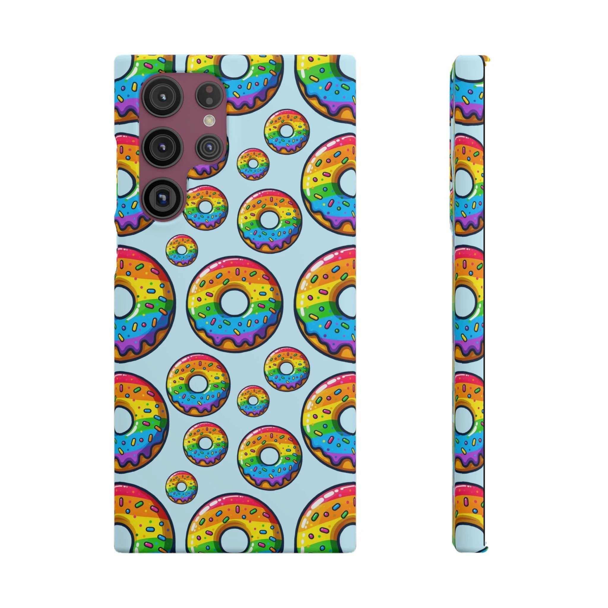 Bespattered Facade Rainbow Sprinkle Donut Snap Case by Bespattered Facade