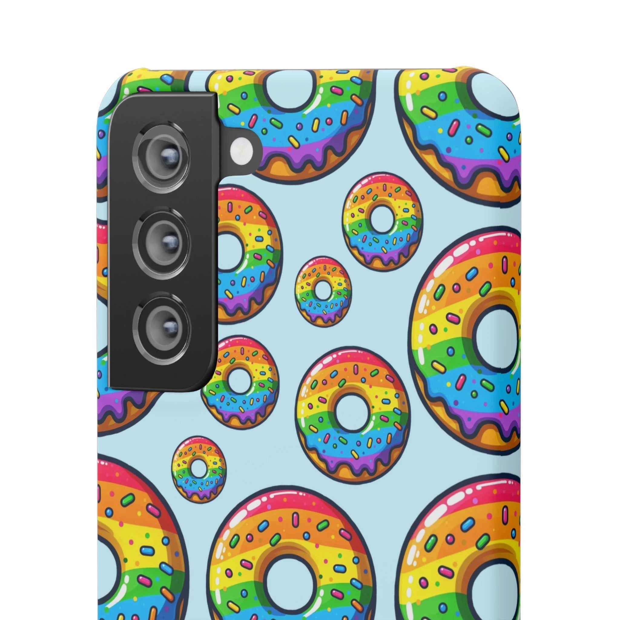 Bespattered Facade Rainbow Sprinkle Donut Snap Case by Bespattered Facade