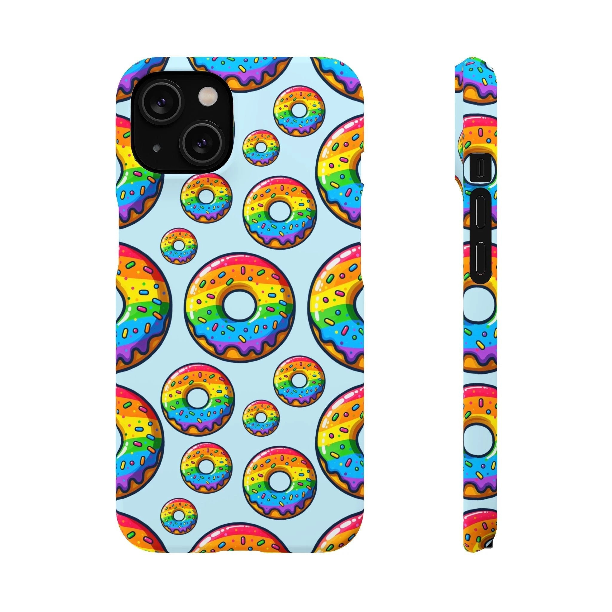 Bespattered Facade Rainbow Sprinkle Donut Snap Case by Bespattered Facade