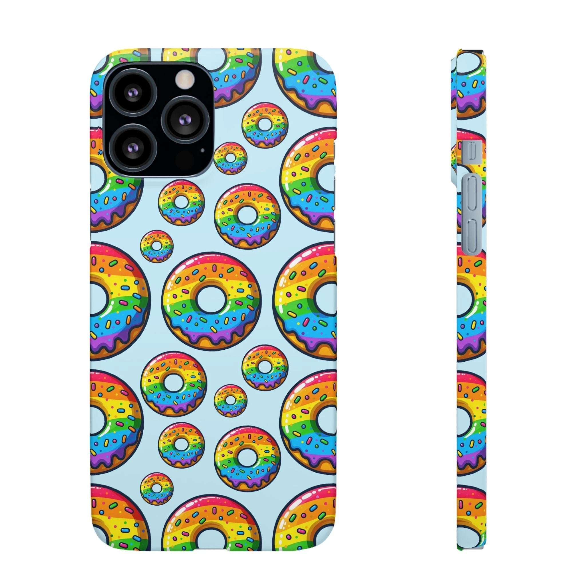 Bespattered Facade Rainbow Sprinkle Donut Snap Case by Bespattered Facade