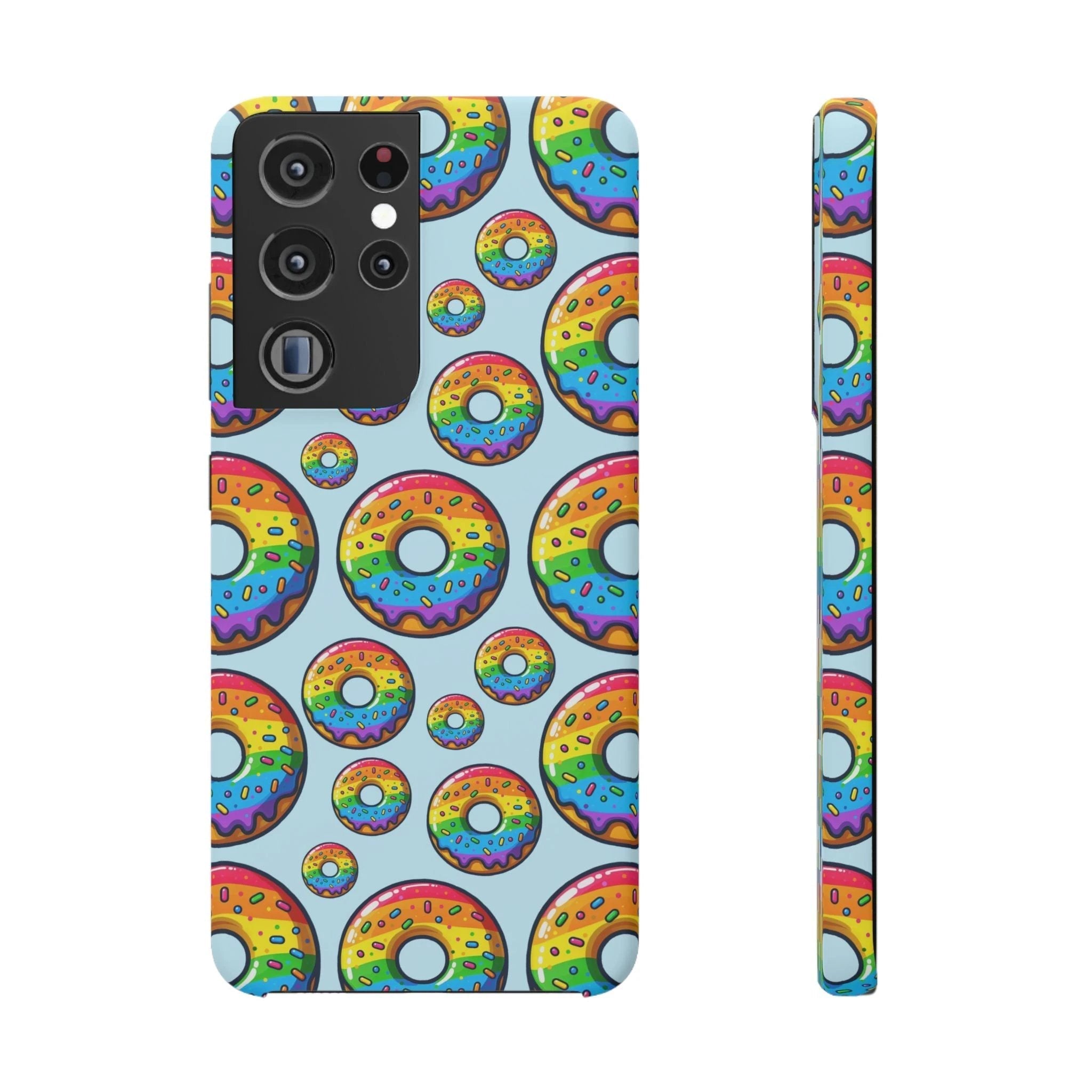 Bespattered Facade Rainbow Sprinkle Donut Snap Case by Bespattered Facade