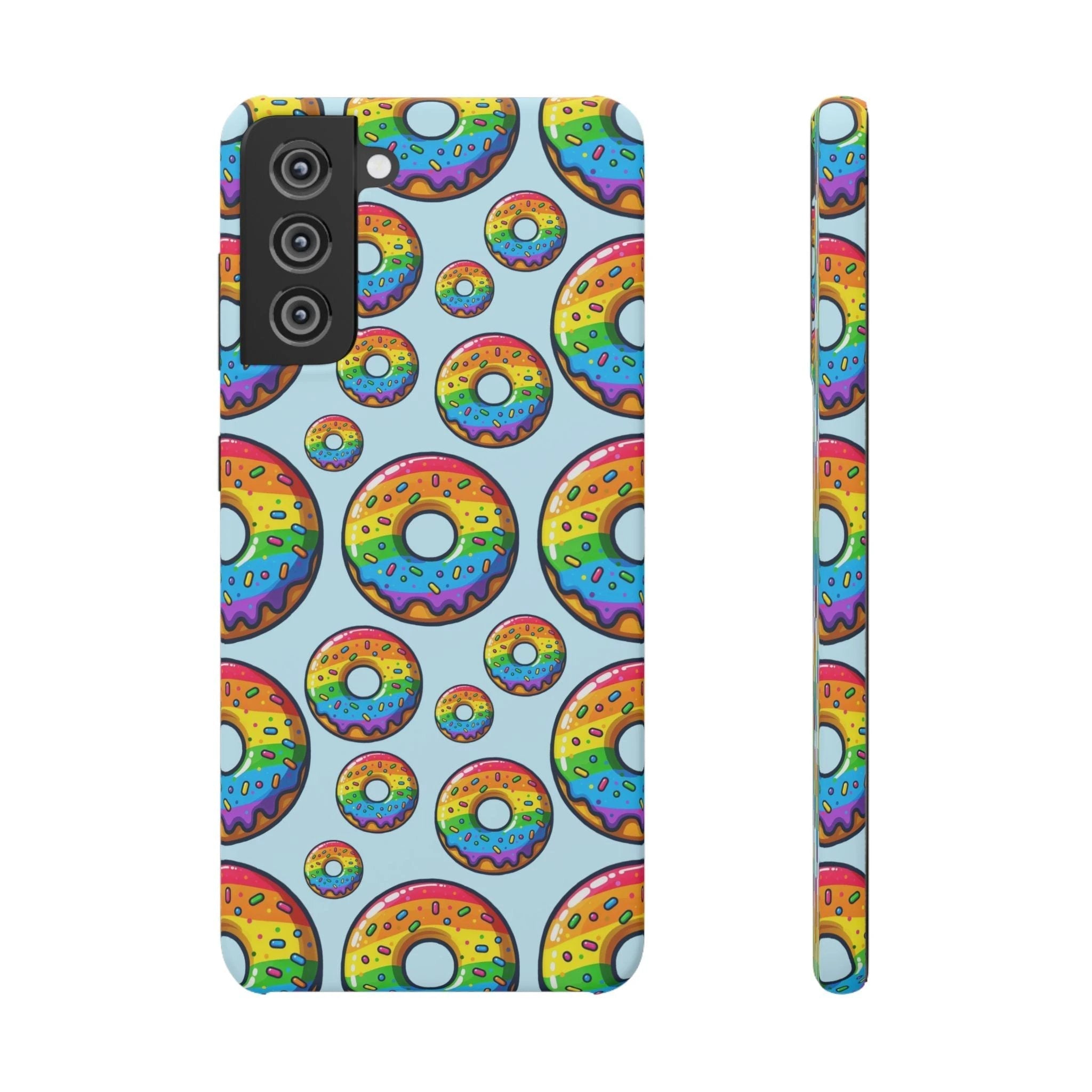 Bespattered Facade Rainbow Sprinkle Donut Snap Case by Bespattered Facade