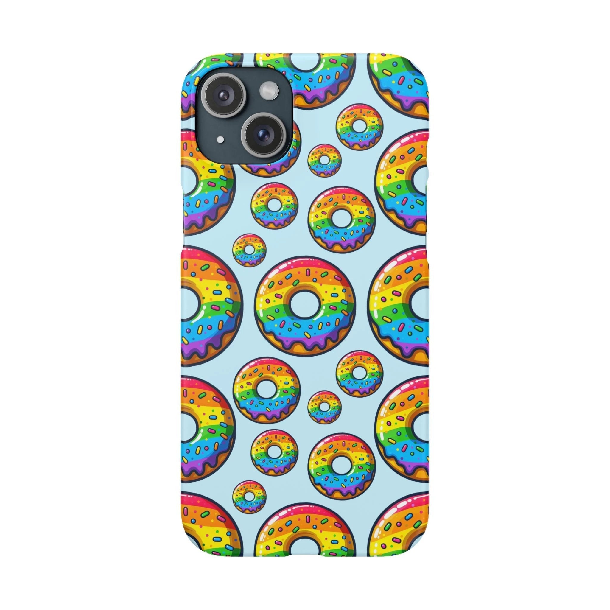 Bespattered Facade Rainbow Sprinkle Donut Snap Case by Bespattered Facade