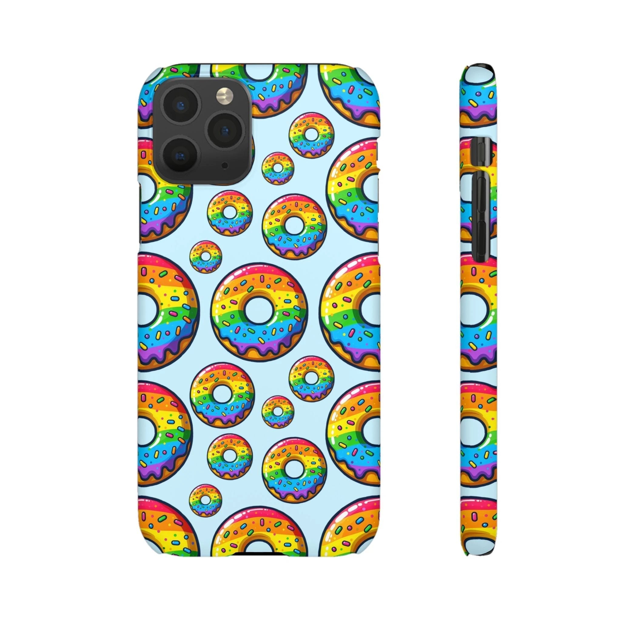Bespattered Facade Rainbow Sprinkle Donut Snap Case by Bespattered Facade