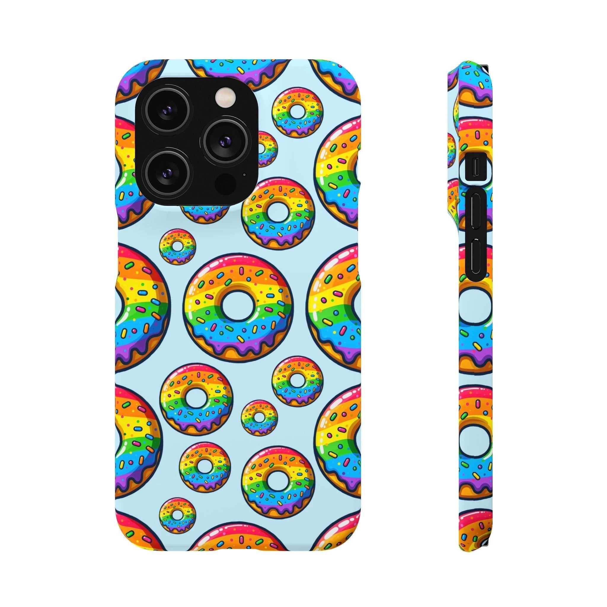 Bespattered Facade Rainbow Sprinkle Donut Snap Case by Bespattered Facade