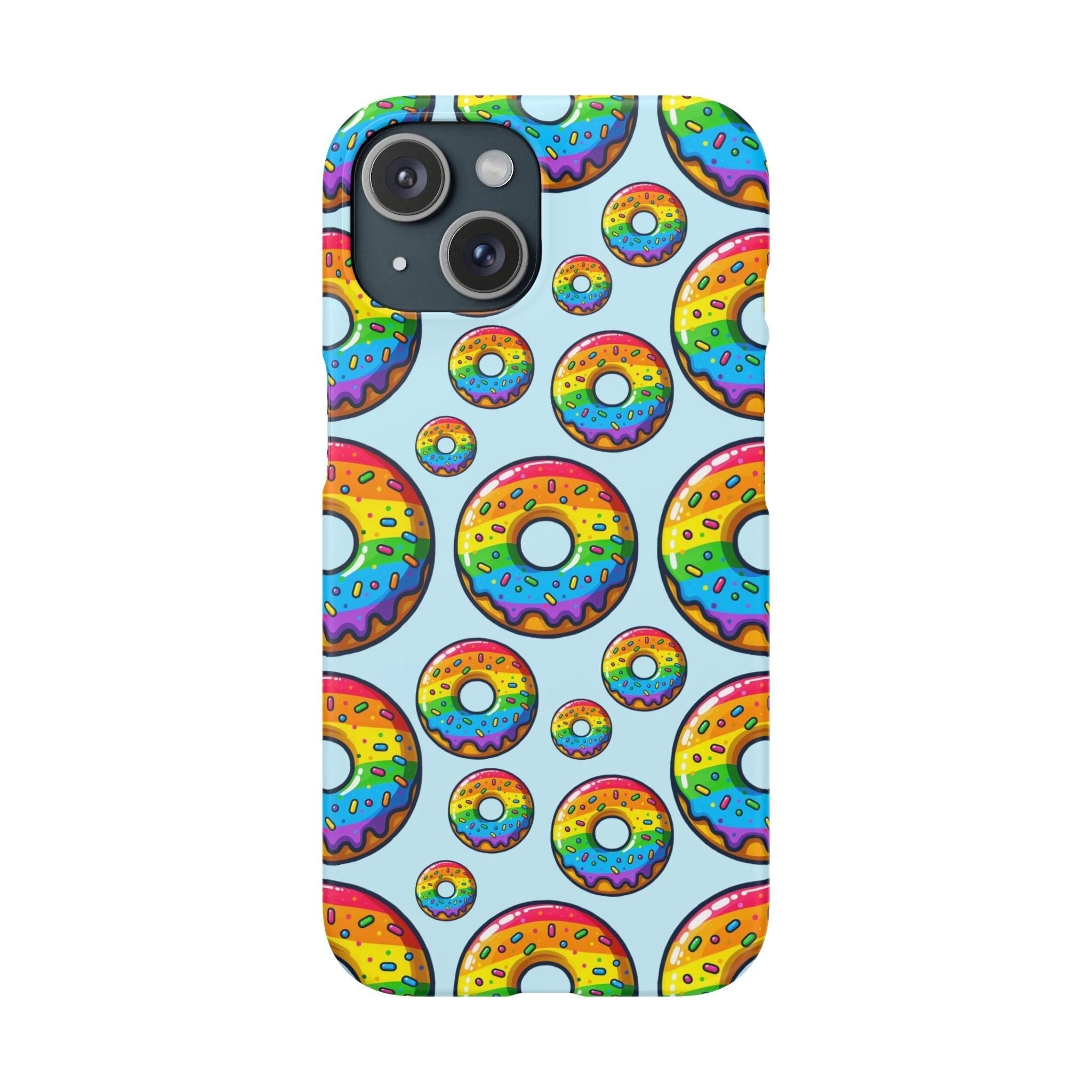 Bespattered Facade Rainbow Sprinkle Donut Snap Case by Bespattered Facade