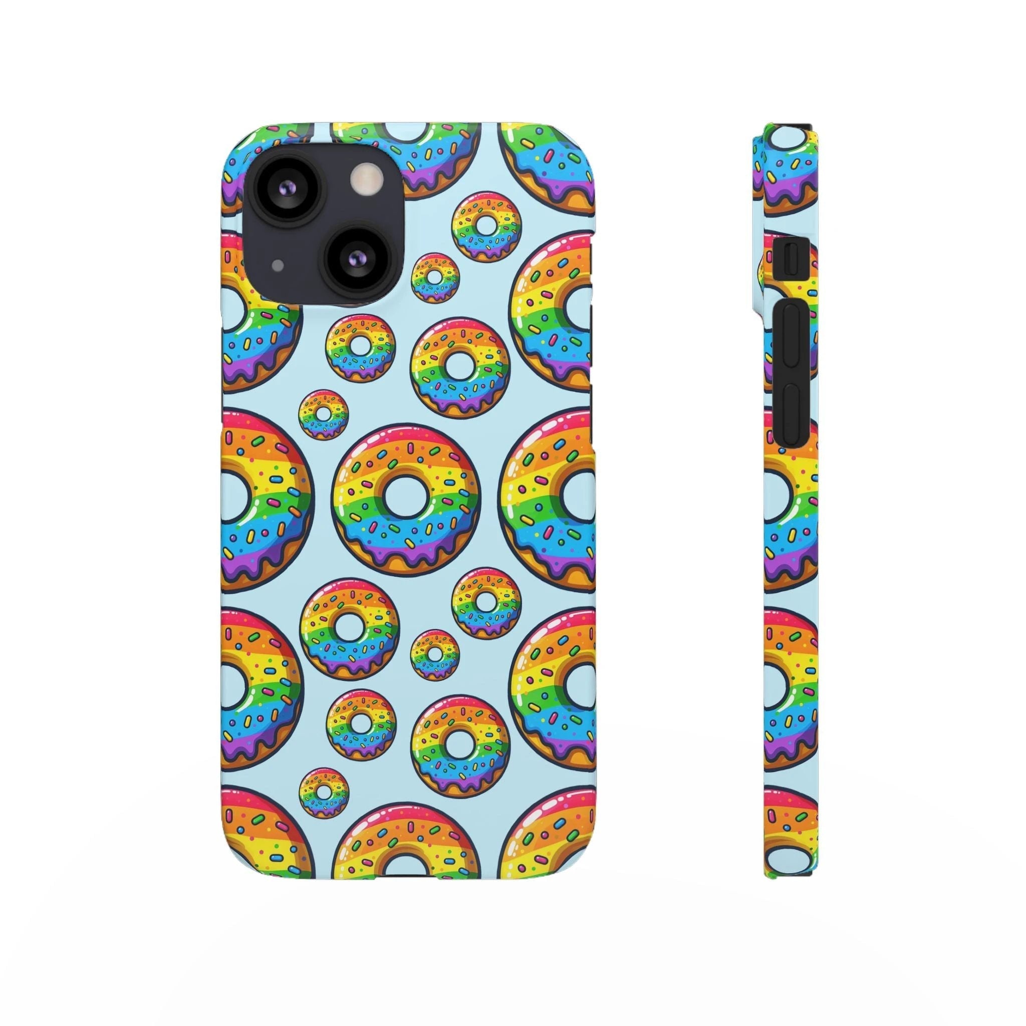 Bespattered Facade Rainbow Sprinkle Donut Snap Case by Bespattered Facade