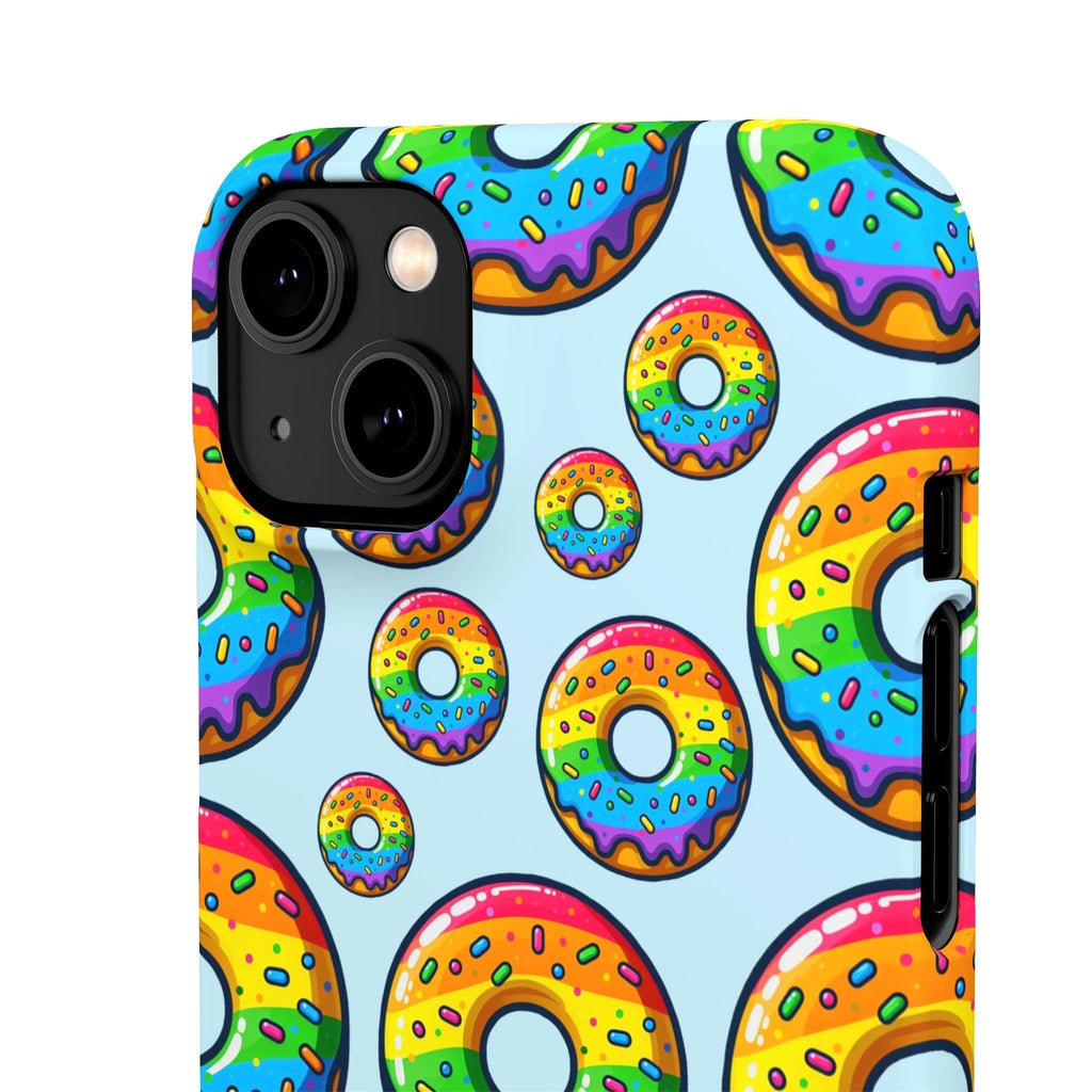 Bespattered Facade Rainbow Sprinkle Donut Snap Case by Bespattered Facade