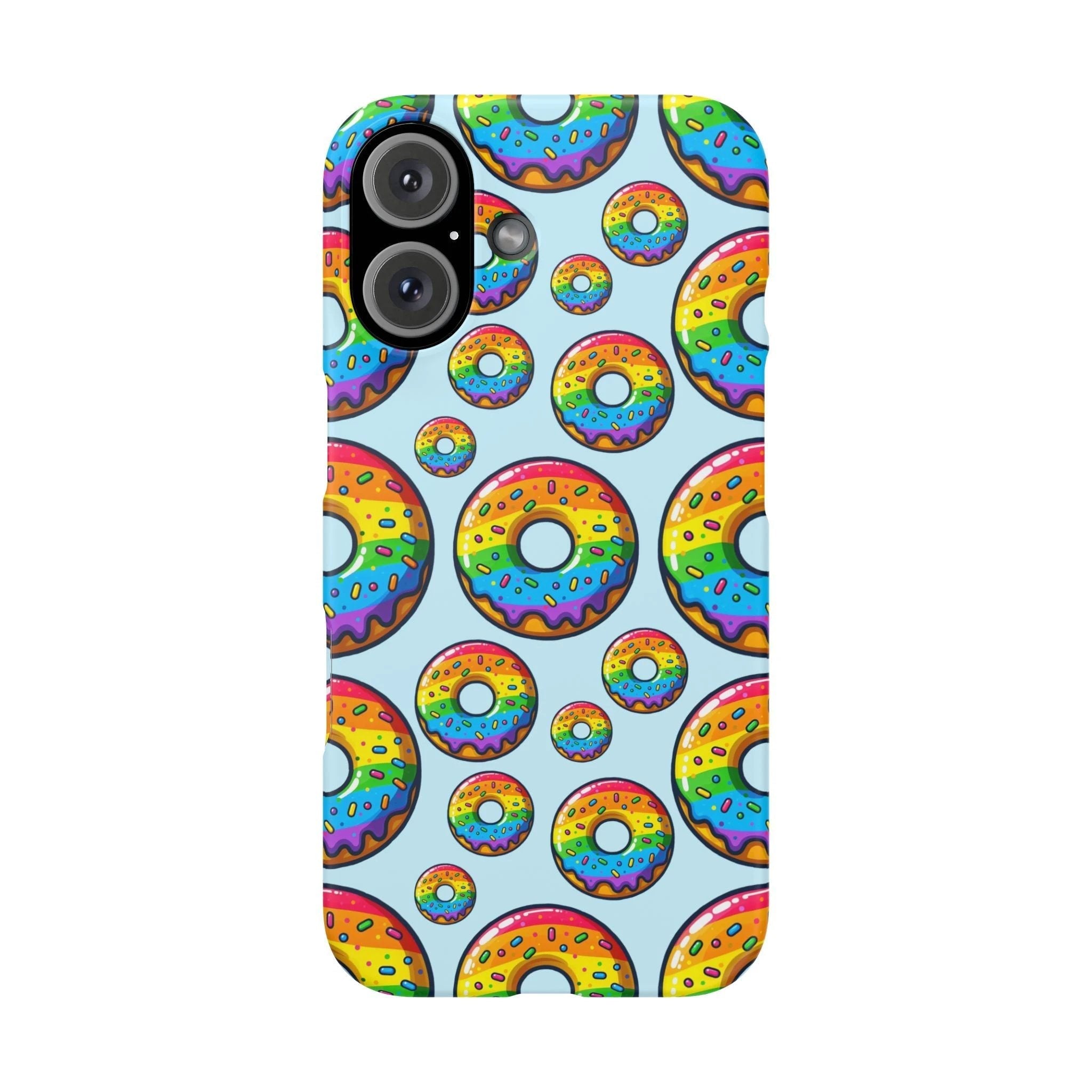 Bespattered Facade Rainbow Sprinkle Donut Snap Case by Bespattered Facade