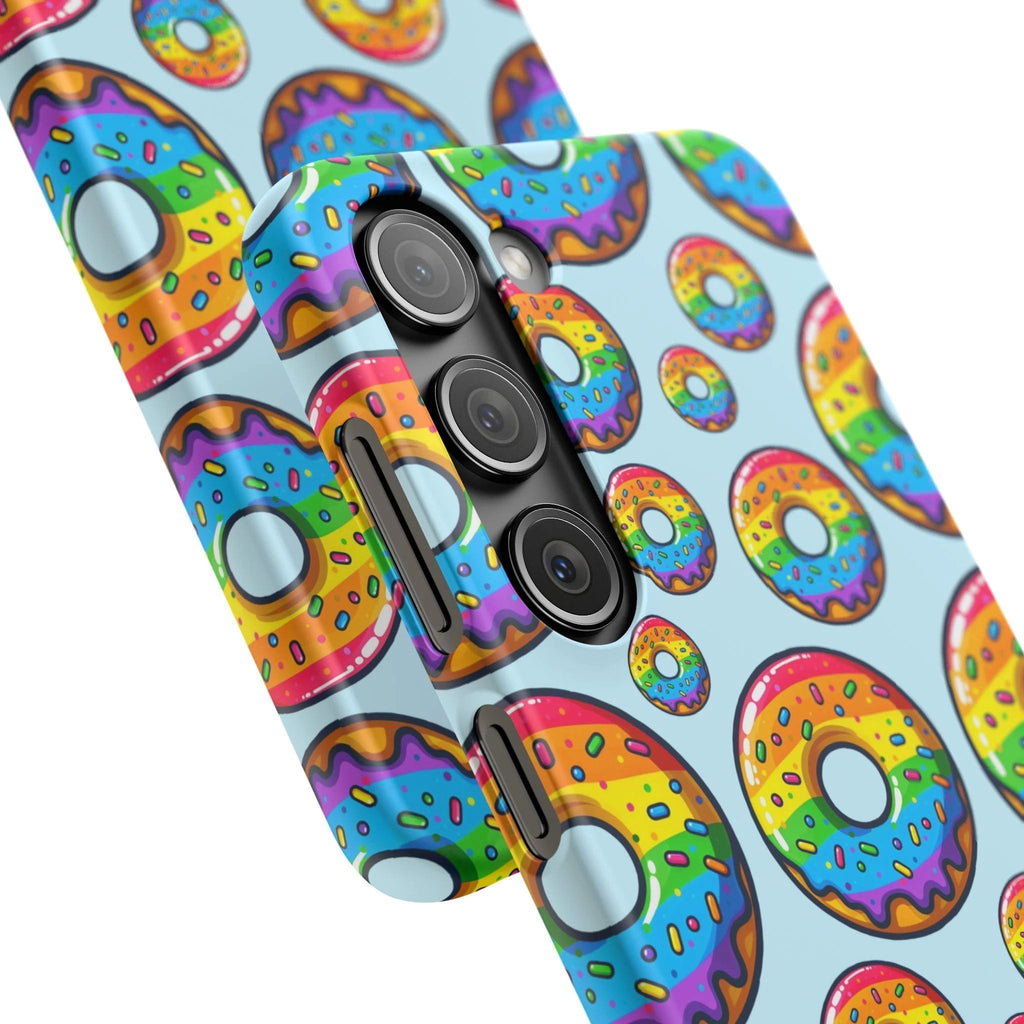 Bespattered Facade Rainbow Sprinkle Donut Snap Case by Bespattered Facade