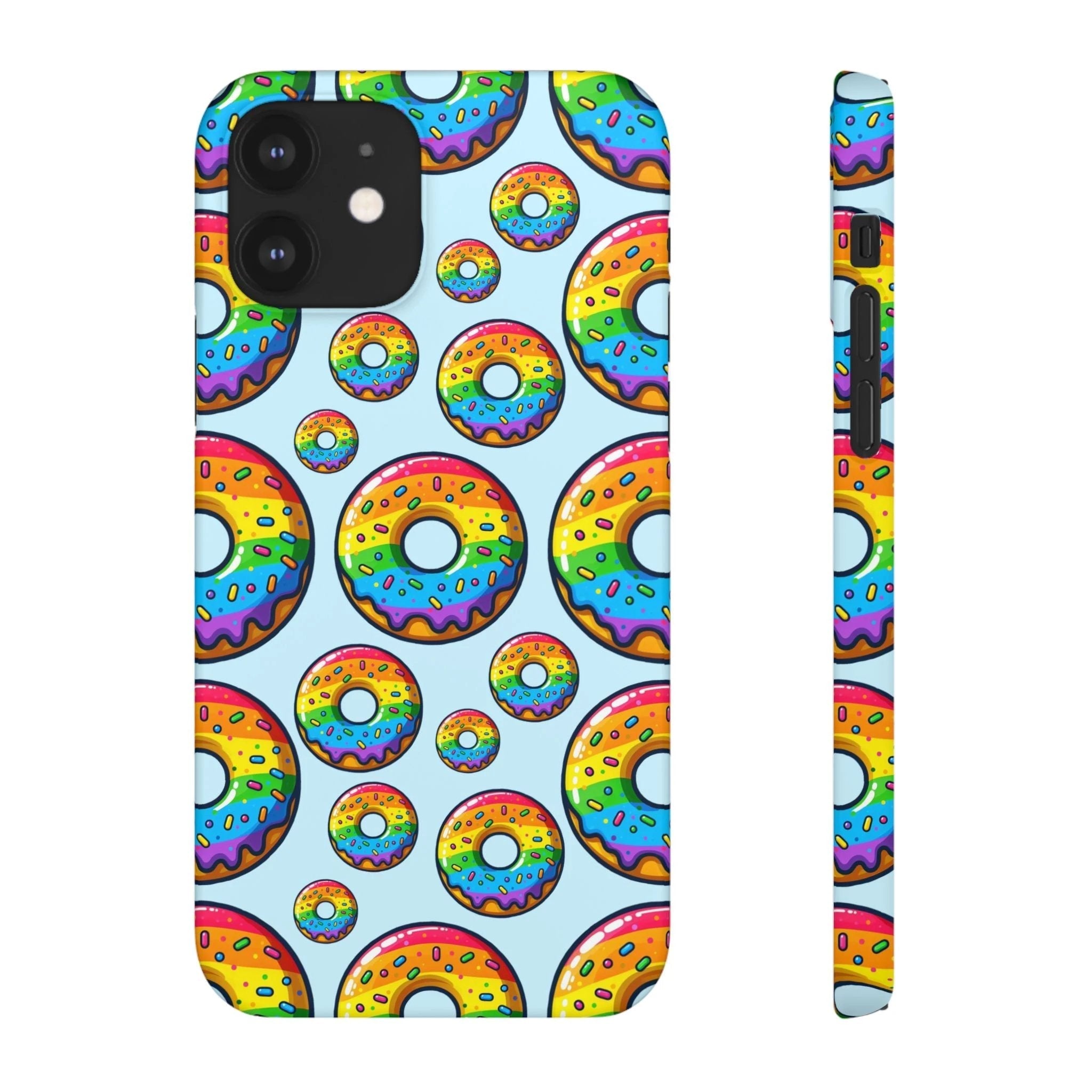 Bespattered Facade Rainbow Sprinkle Donut Snap Case by Bespattered Facade