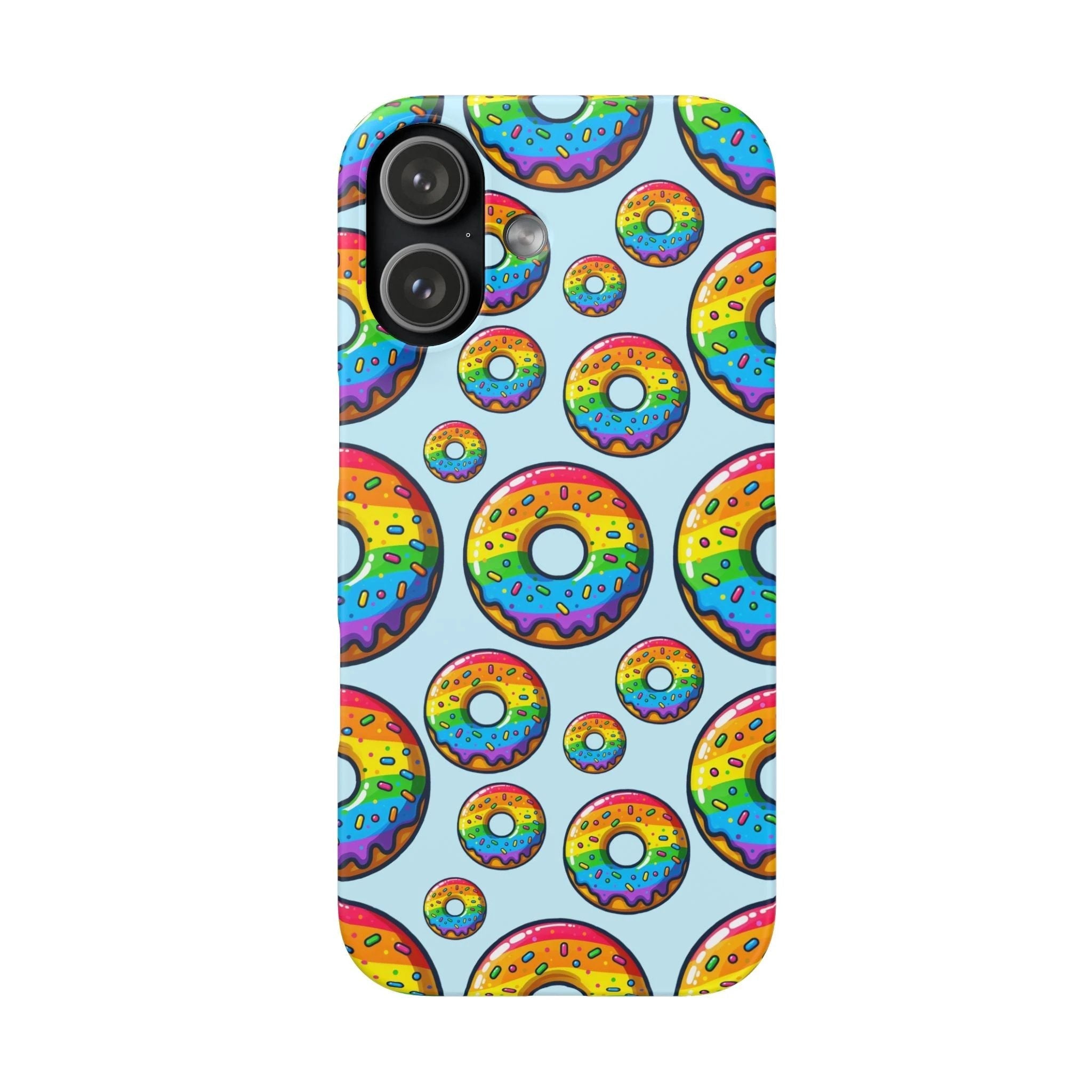 Bespattered Facade Rainbow Sprinkle Donut Snap Case by Bespattered Facade