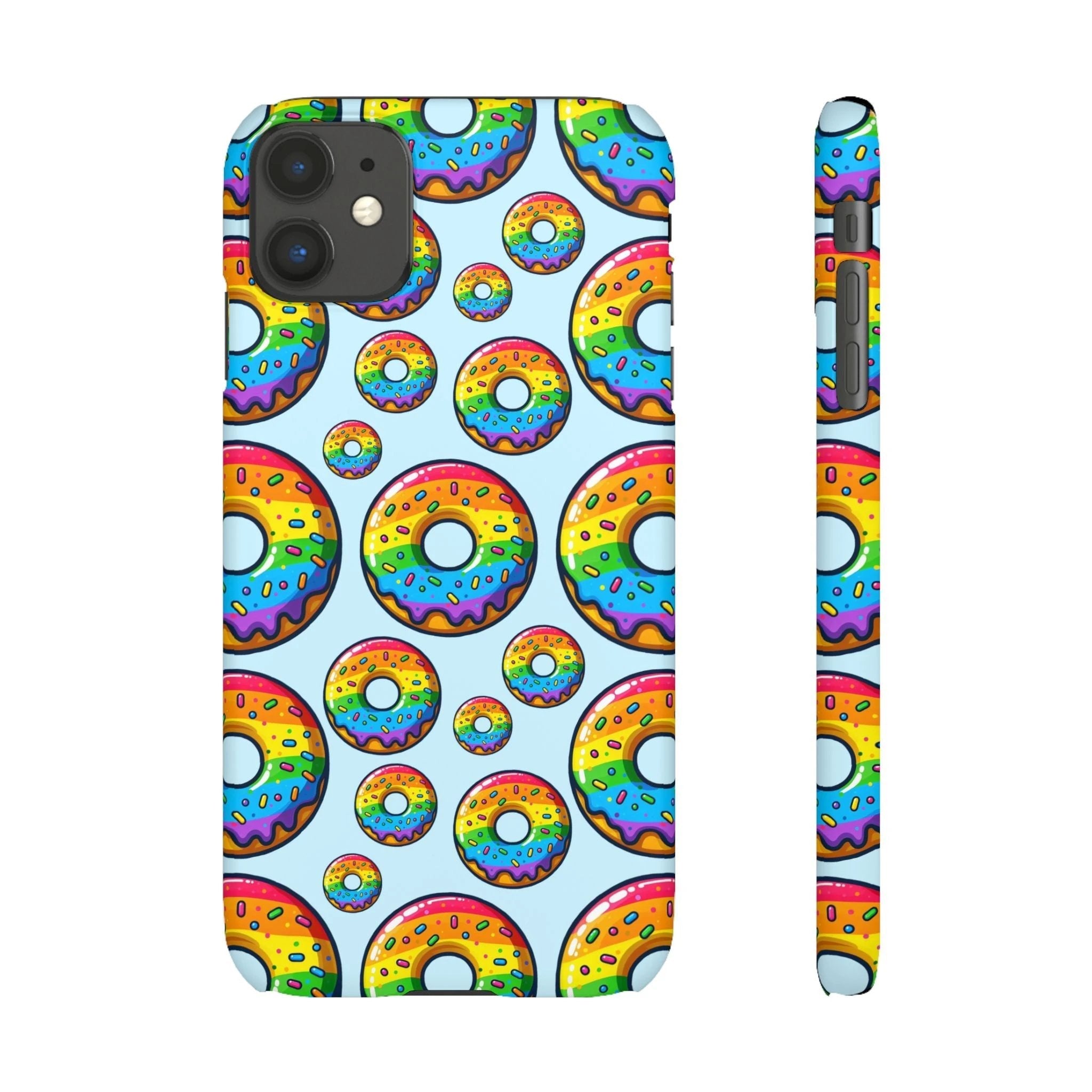 Bespattered Facade Rainbow Sprinkle Donut Snap Case by Bespattered Facade