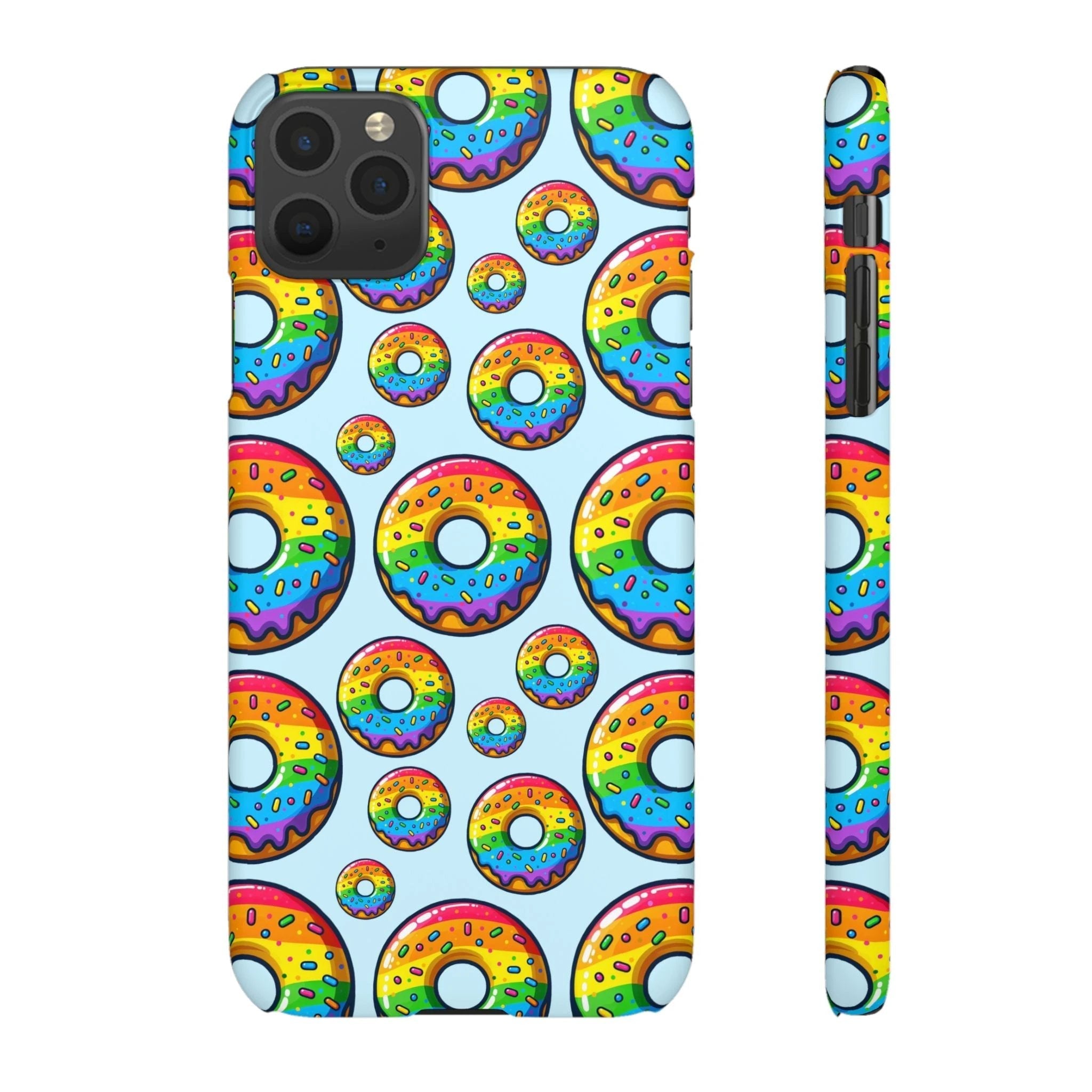 Bespattered Facade Rainbow Sprinkle Donut Snap Case by Bespattered Facade