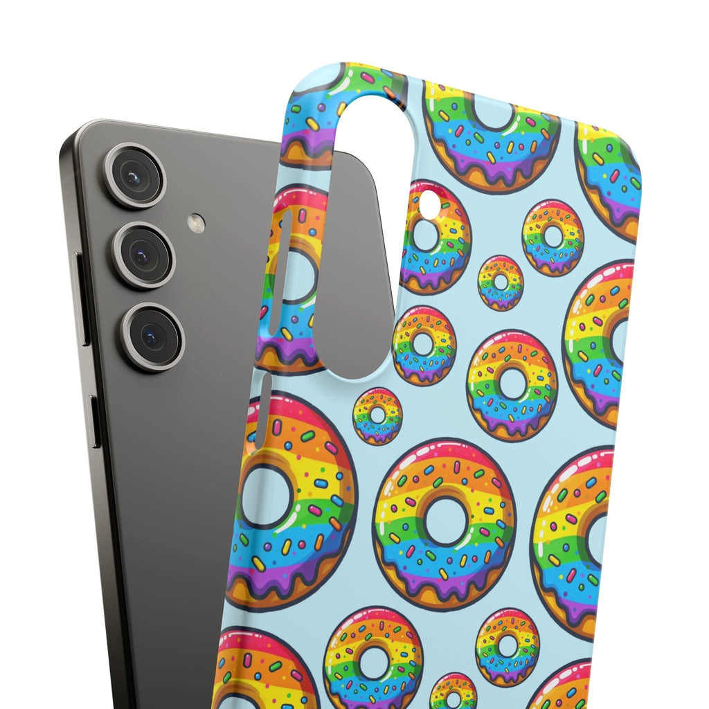 Bespattered Facade Rainbow Sprinkle Donut Snap Case by Bespattered Facade