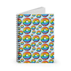 Bespattered Facade Rainbow Sprinkle Donut Spiral Notebook - Lined Pages