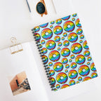Bespattered Facade Rainbow Sprinkle Donut Spiral Notebook - Lined Pages