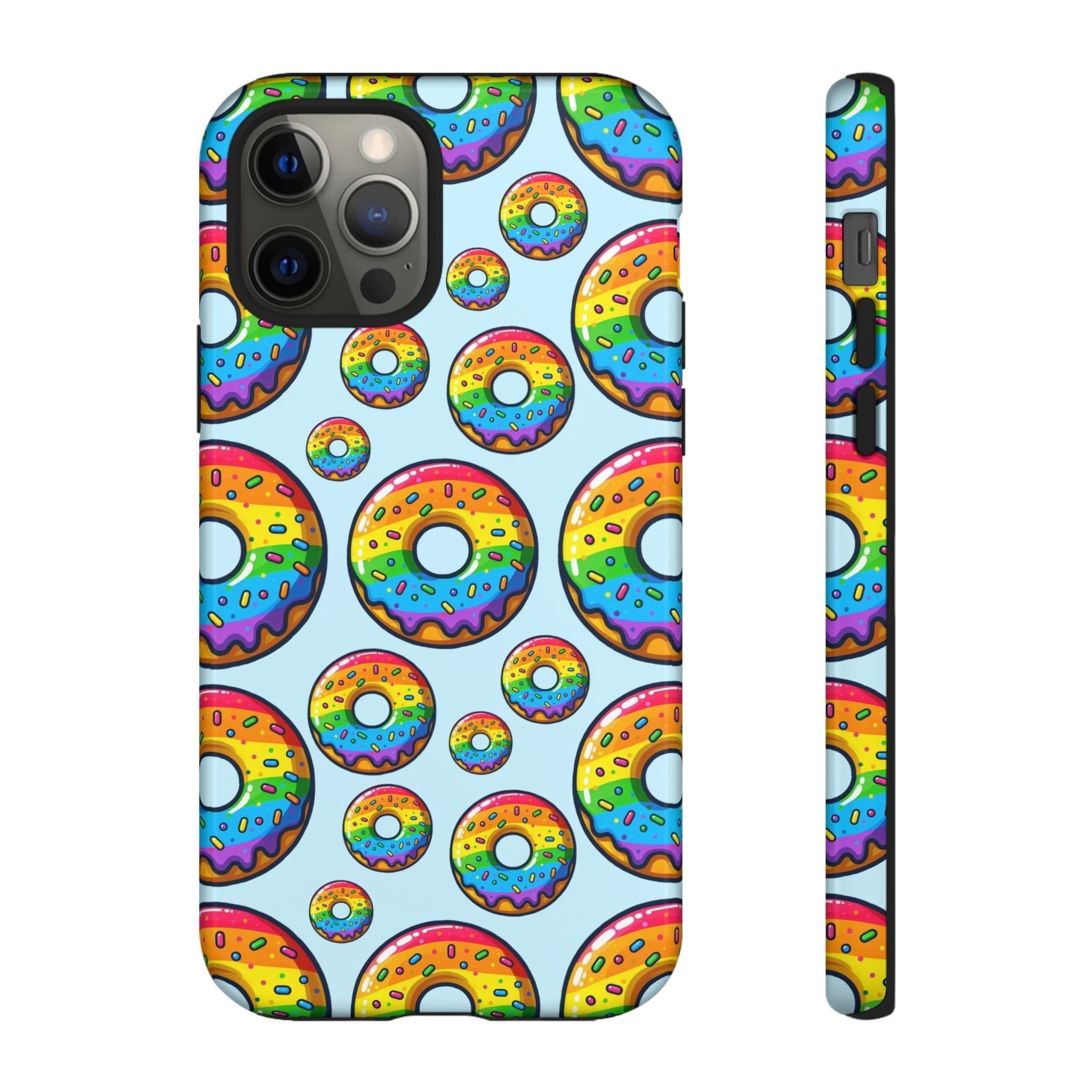 Bespattered Facade Rainbow Sprinkle Donut Tough Case by Bespattered Facade