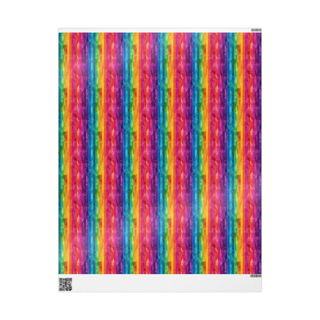 Bespattered Facade Rainbow Stripes Wrapping Paper | Three Sizes | Glossy or Matte by Bespattered Facade