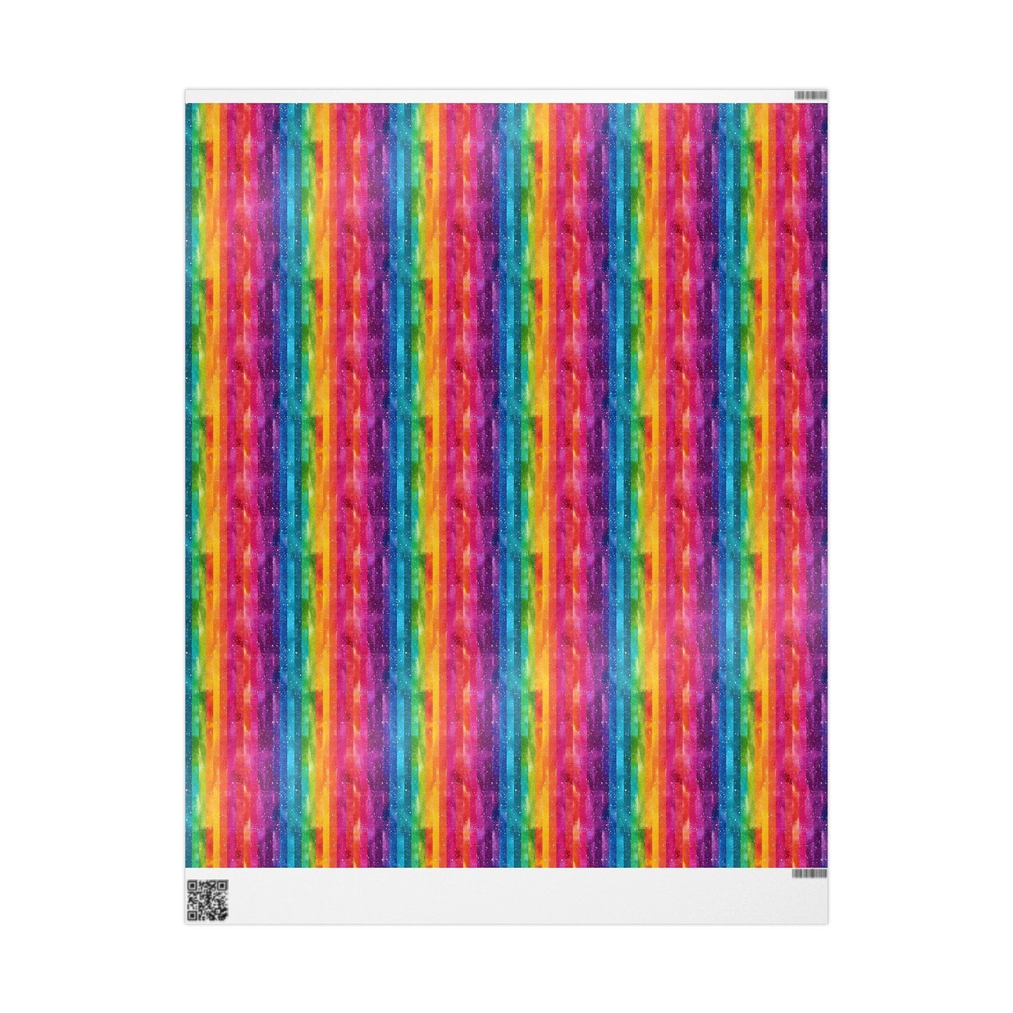 Bespattered Facade Rainbow Stripes Wrapping Paper | Three Sizes | Glossy or Matte by Bespattered Facade