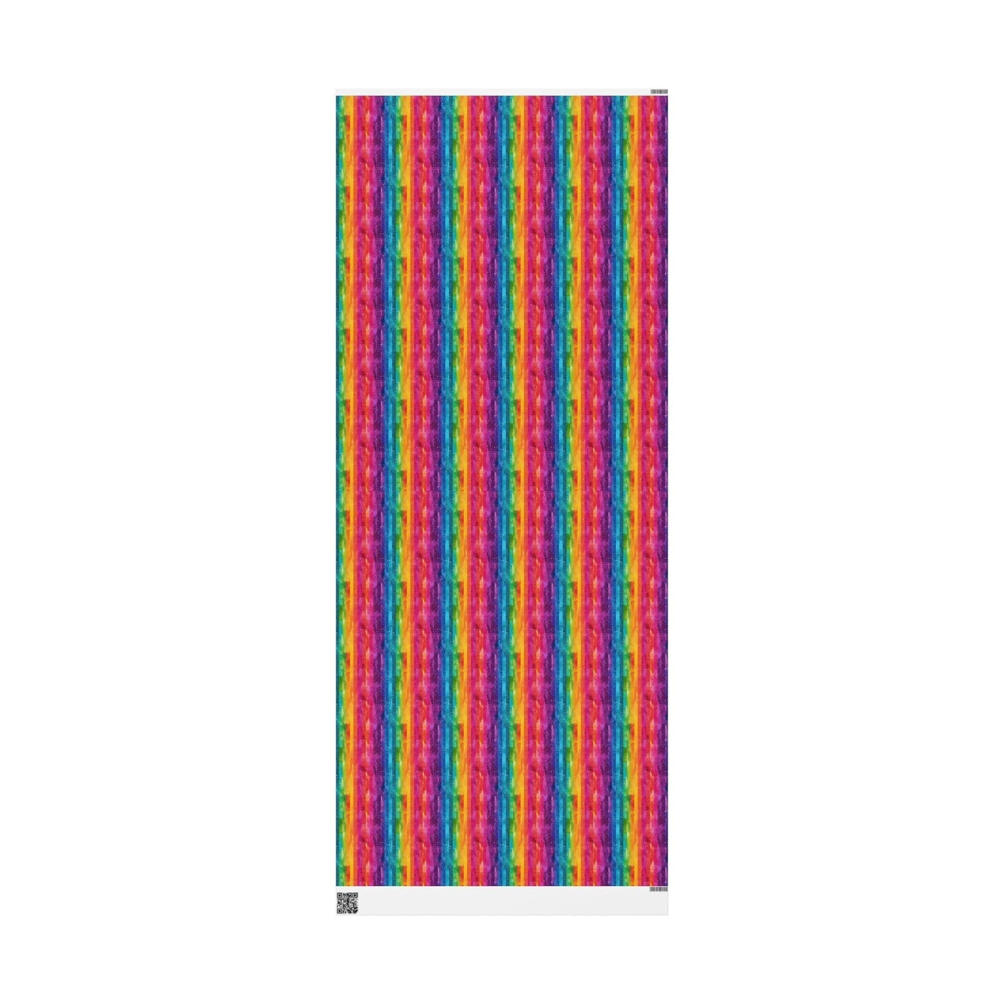 Bespattered Facade Rainbow Stripes Wrapping Paper | Three Sizes | Glossy or Matte by Bespattered Facade
