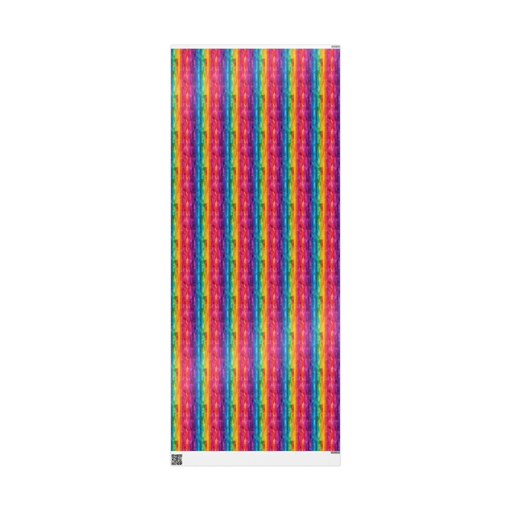 Bespattered Facade Rainbow Stripes Wrapping Paper | Three Sizes | Glossy or Matte by Bespattered Facade