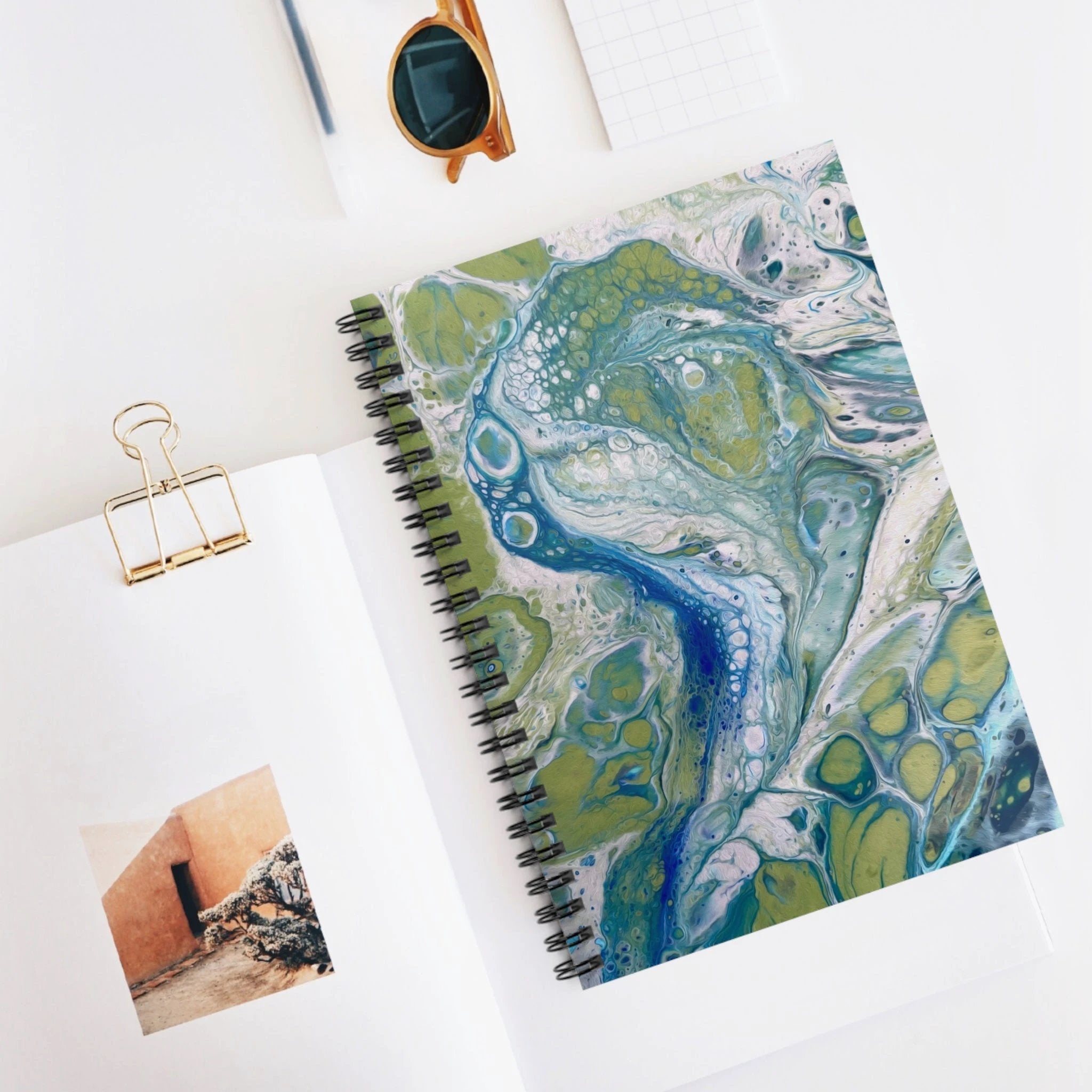Bespattered Facade Sea Turtle Spiral Notebook - Lined Pages by Bespattered Facade