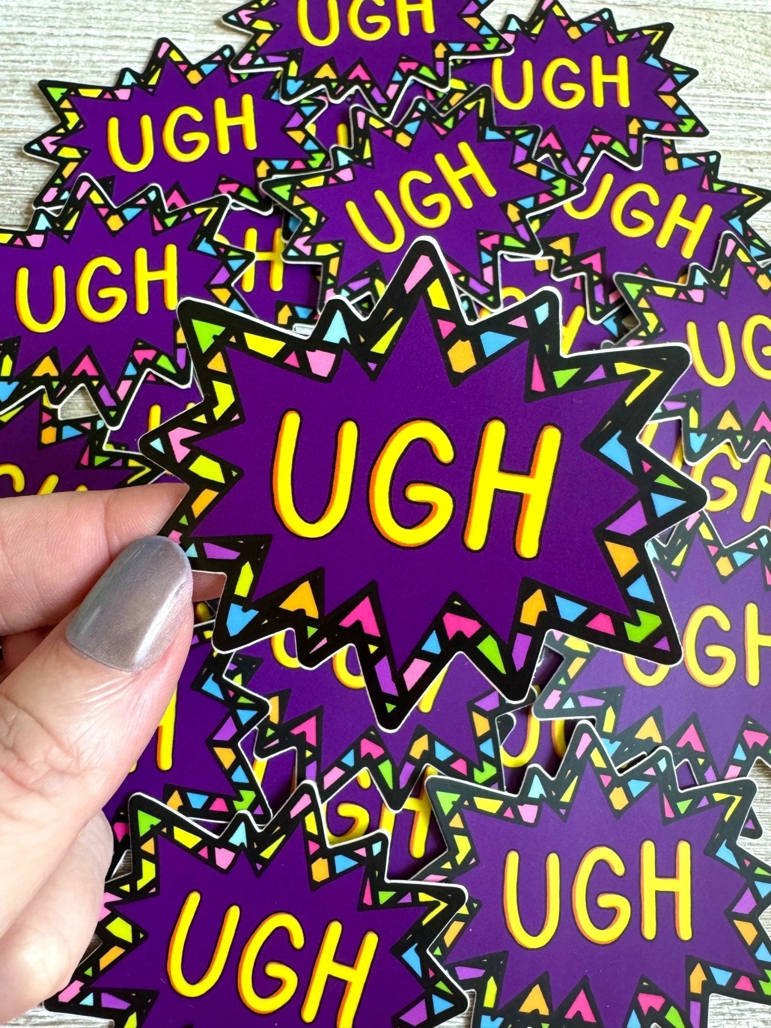 Bespattered Facade UGH! Colorful 90s Nostalgia Pop-Art Style Sticker by Bespattered Facade