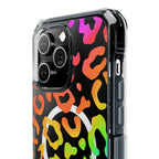 Bespattered Facade Watercolor Rainbow Leopard MagSafe Clear Impact Case by Bespattered Facade